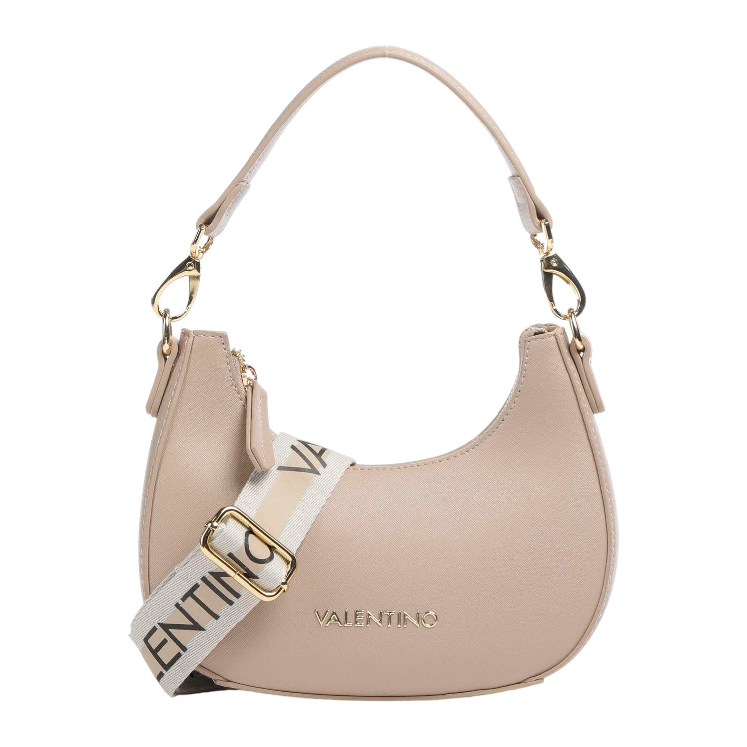 Mario Valentino Mezzaluna Piccola Donna Beige con Doppia Tracolla