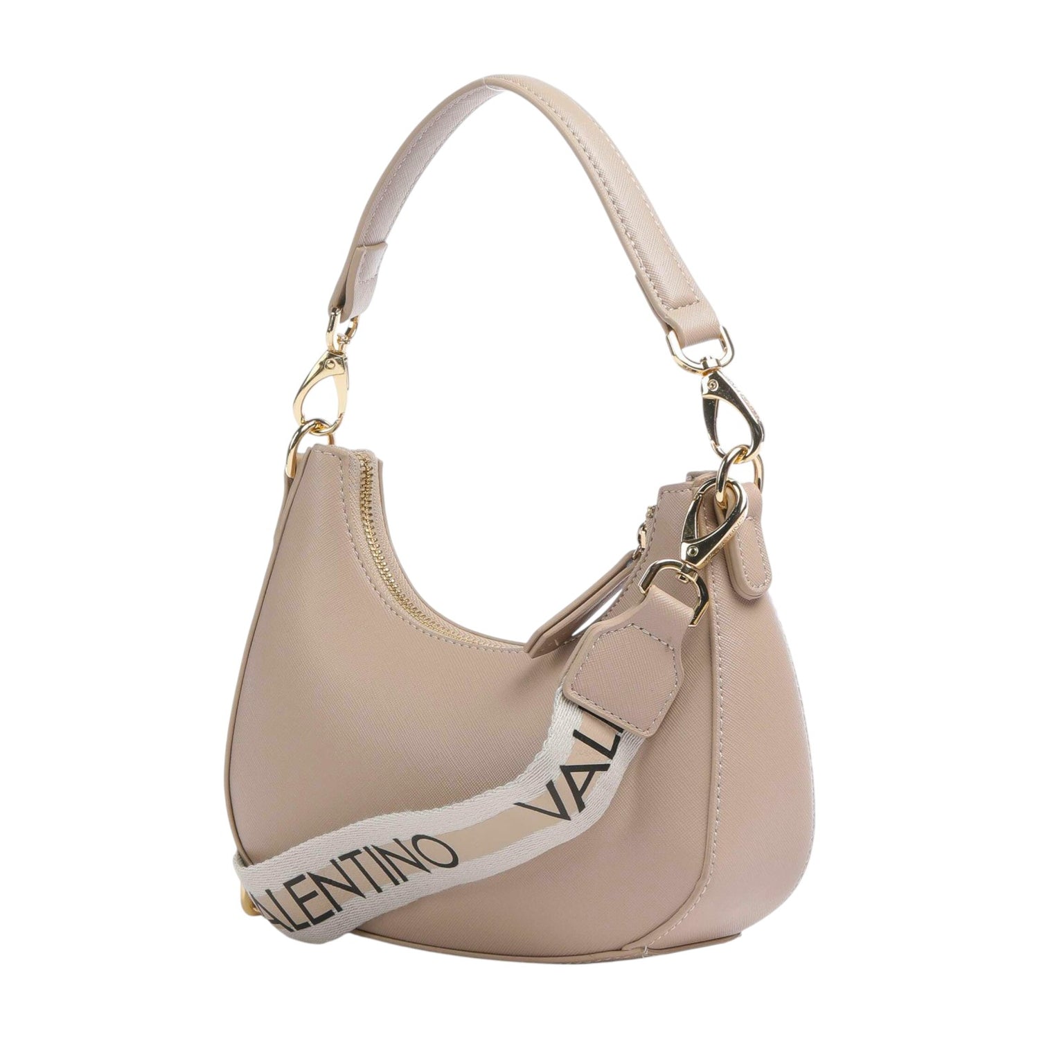 Mario Valentino Mezzaluna Piccola Donna Beige con Doppia Tracolla