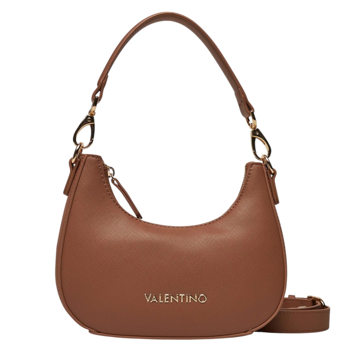 Mario Valentino Mezzaluna Cuoio con Doppia Tracolla da Donna