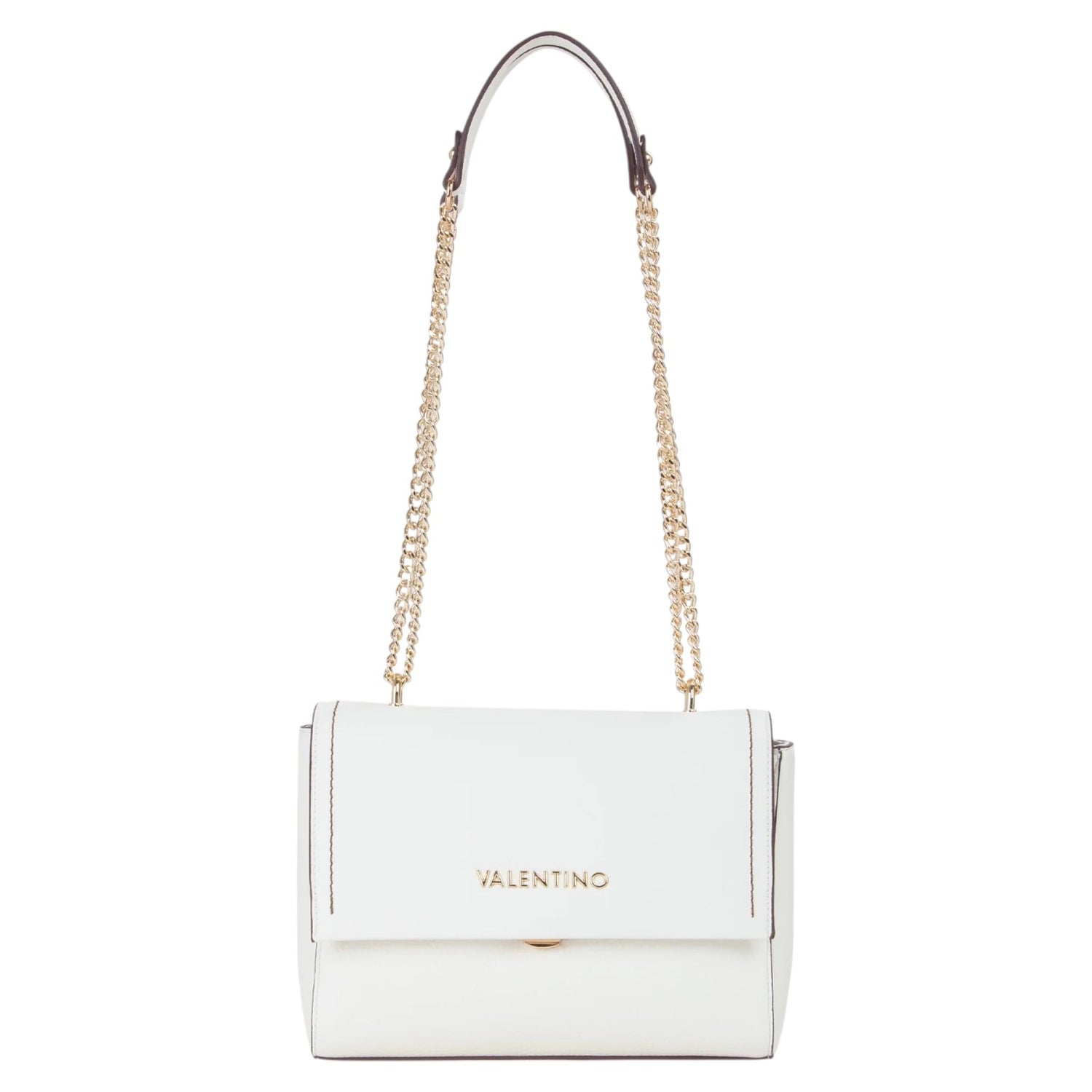 Mario Valentino Borsa a Tracolla Donna Linea Samantha in colore Bianco con Catena