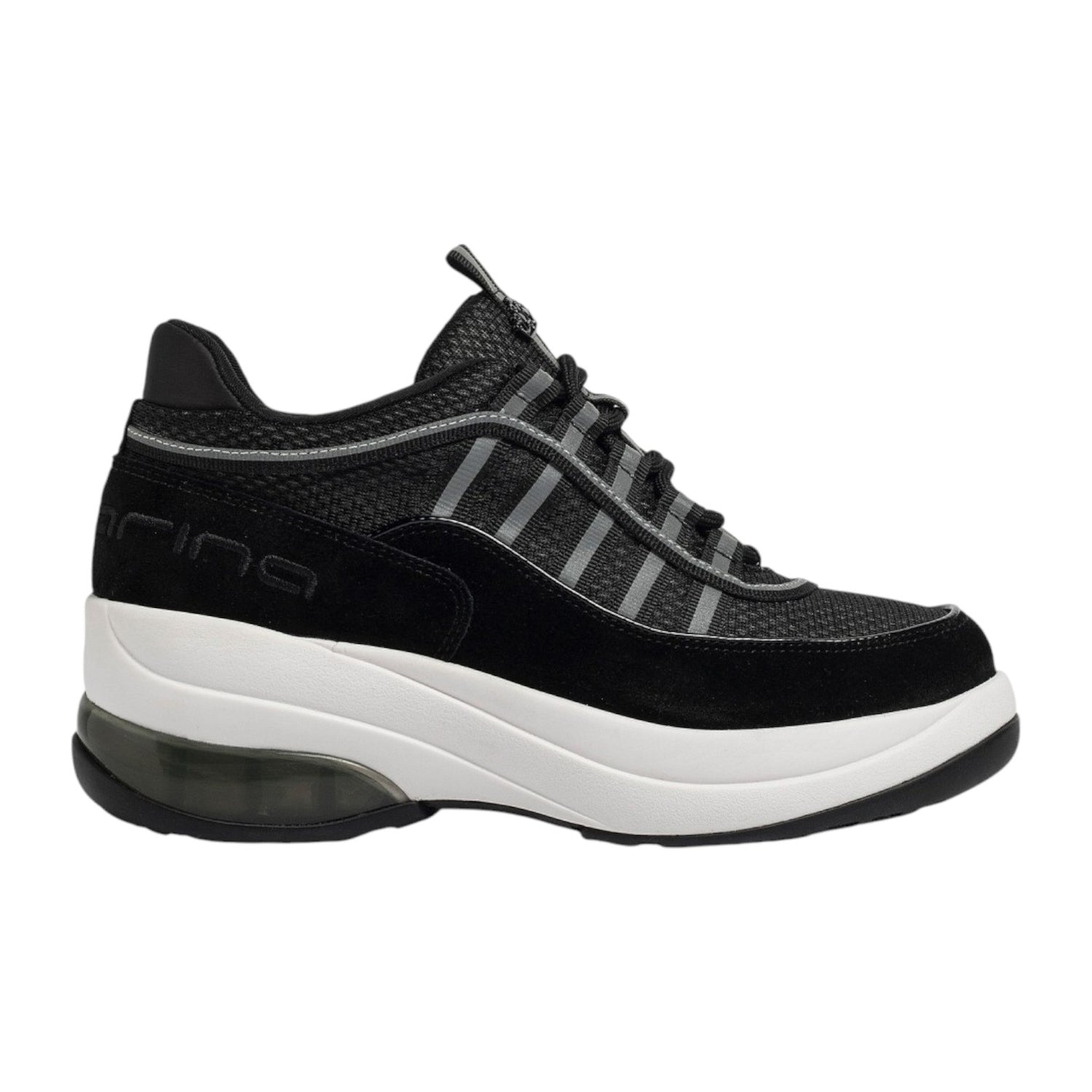 Fornarina Up Sneakers Nera Platform da Donna
