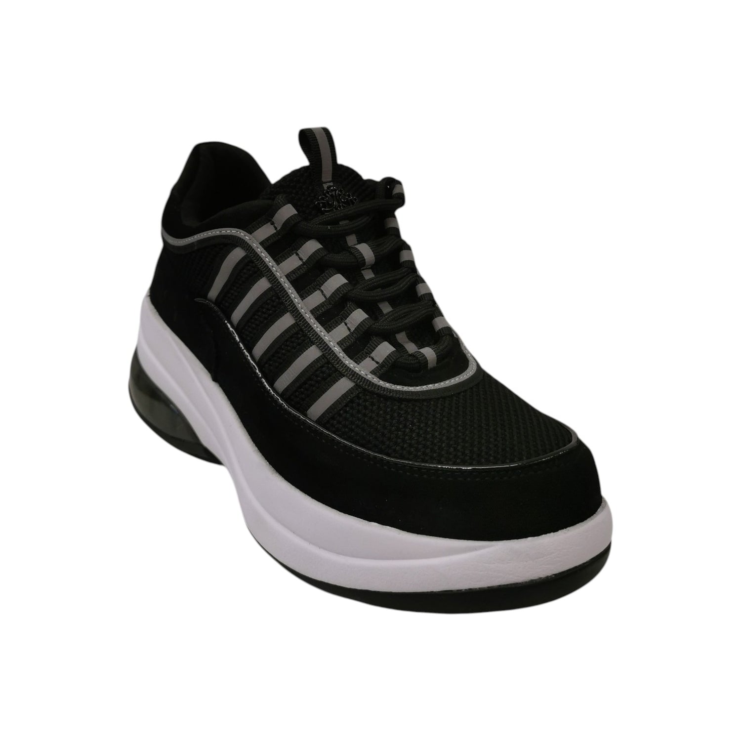 Fornarina Up Sneakers Platform Donna in Camoscio e Tessuto Nera