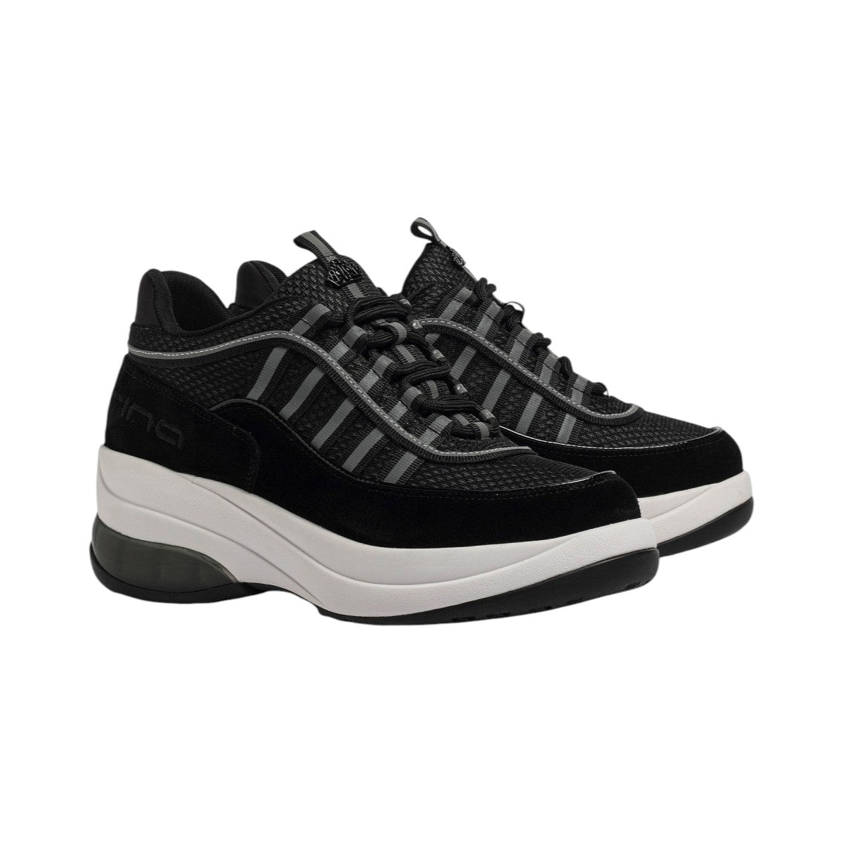 Fornarina Up Sneakers Nera Platform da Donna
