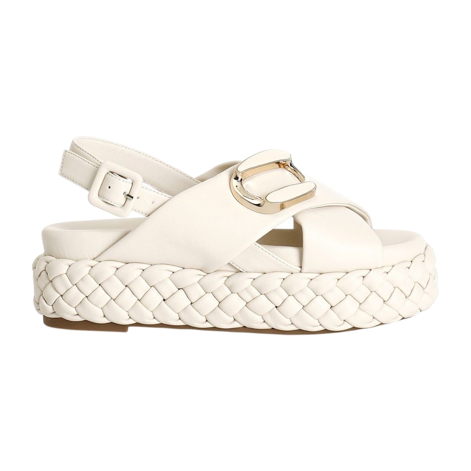 Cafènoir Sandalo Platform Burro Incrociato da Donna