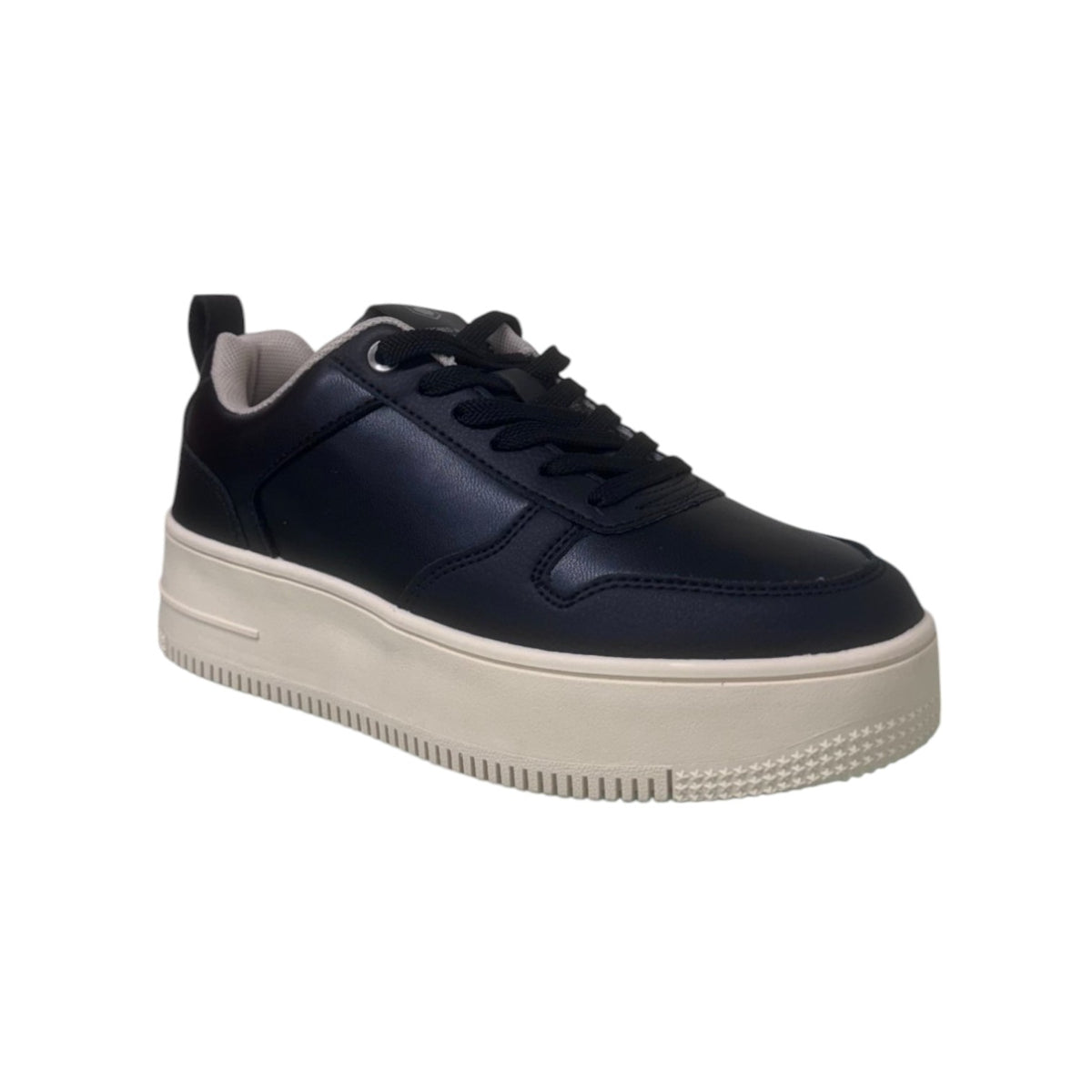 Lumberjack Sneakers Platform Donna in Ecopelle Nera