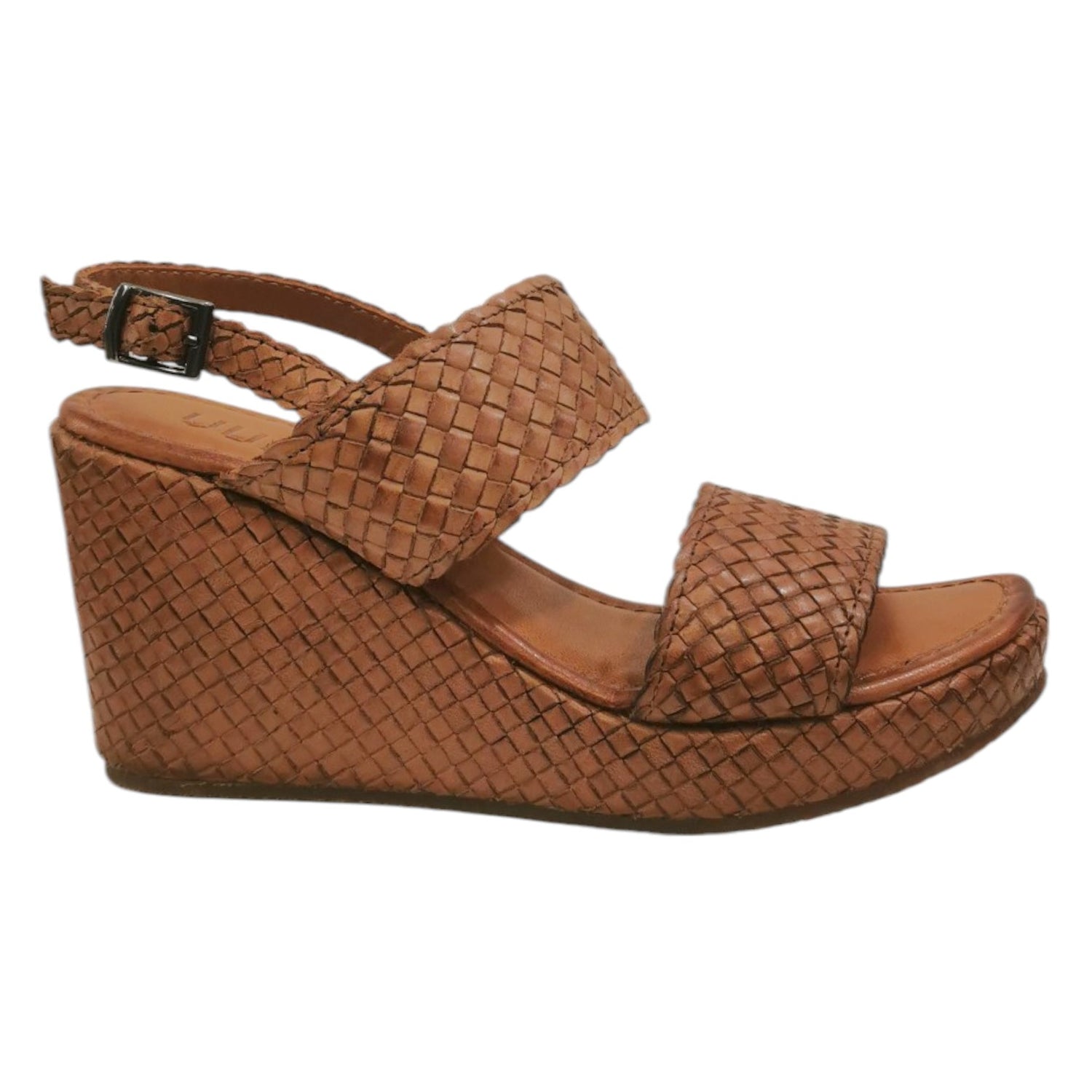 Vueva Sandalo Cuoio Intrecciato con Zeppa da Donna