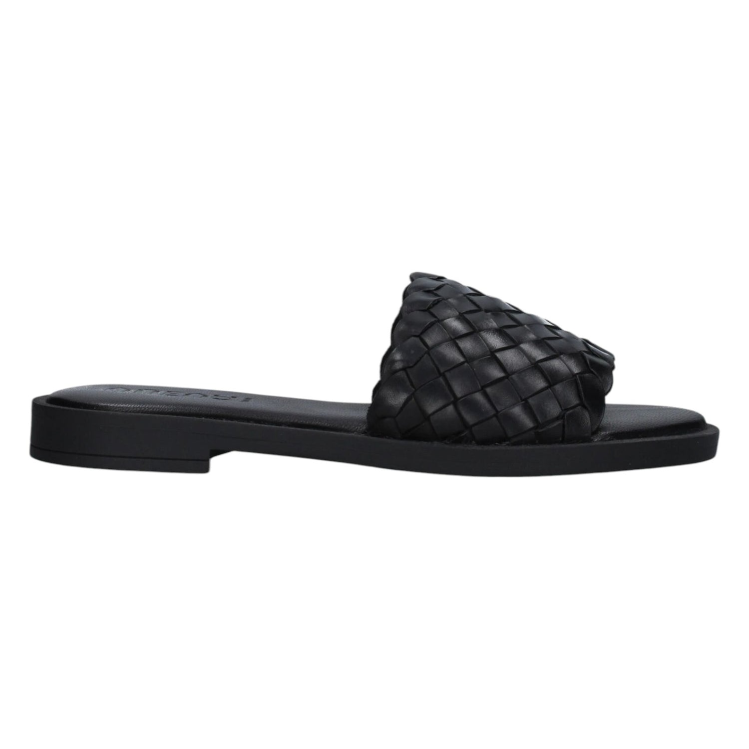 Vueva Ciabattina Bassa Nero Intrecciata da Donna