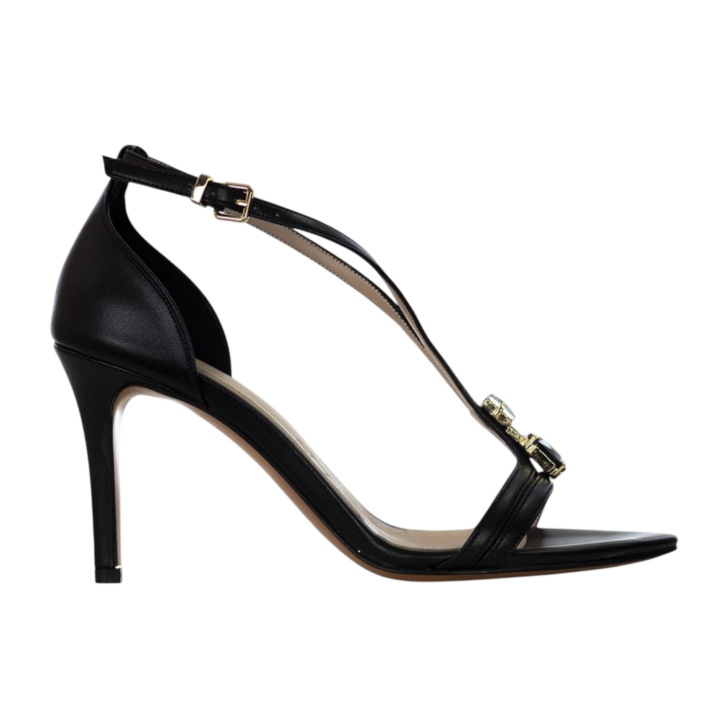 Albano Sandalo Nero con Pietre Gioiello t.8 da Donna