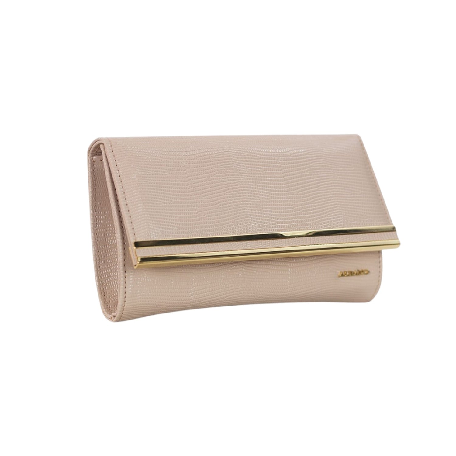 Albano Pochette Beige Effetto Cocco con Tracolla da Donna