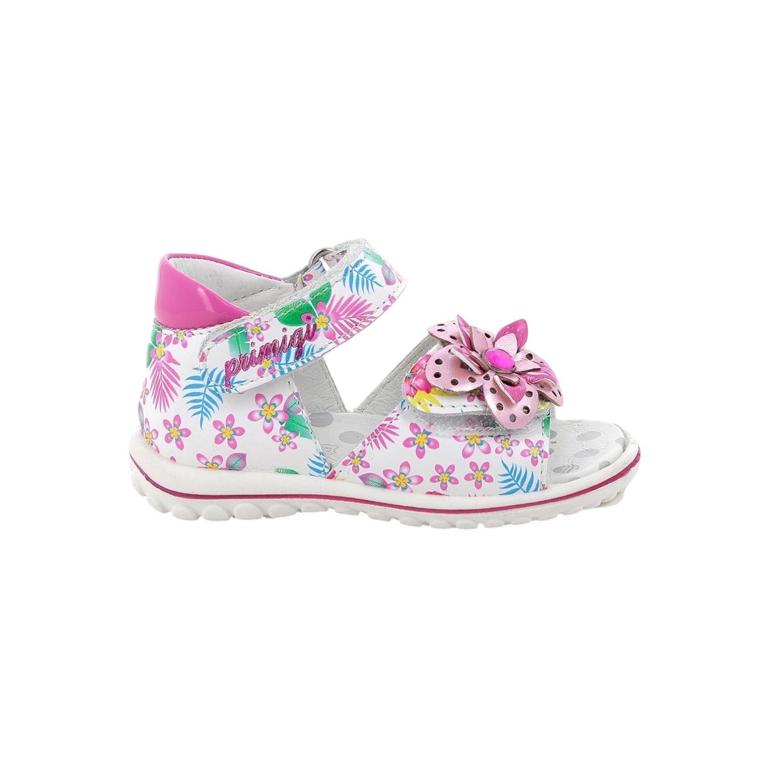 Primigi Sandalo Bianco Fucsia con Strappo da Bambina