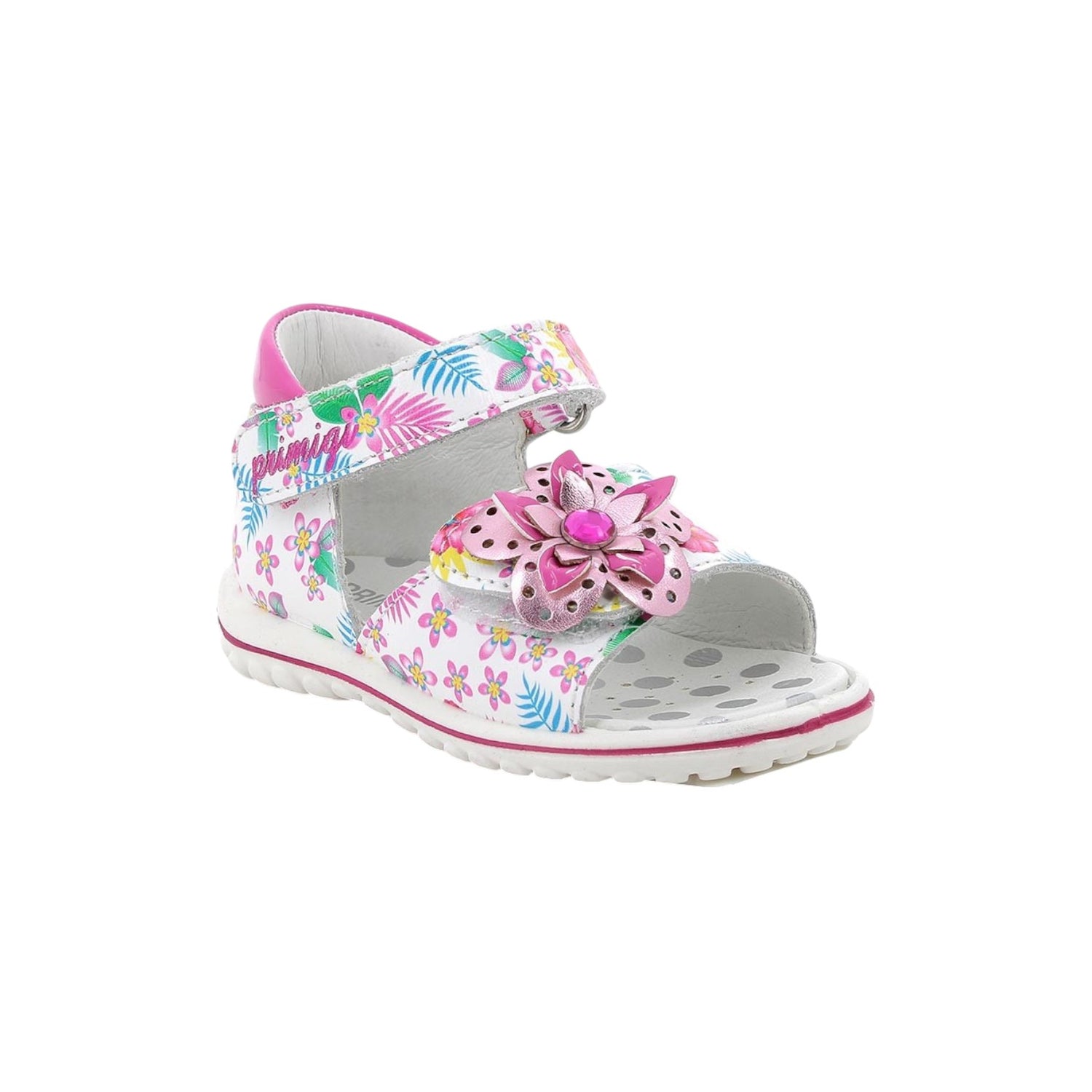 Primigi Sandalo Bianco Fucsia con Strappo da Bambina