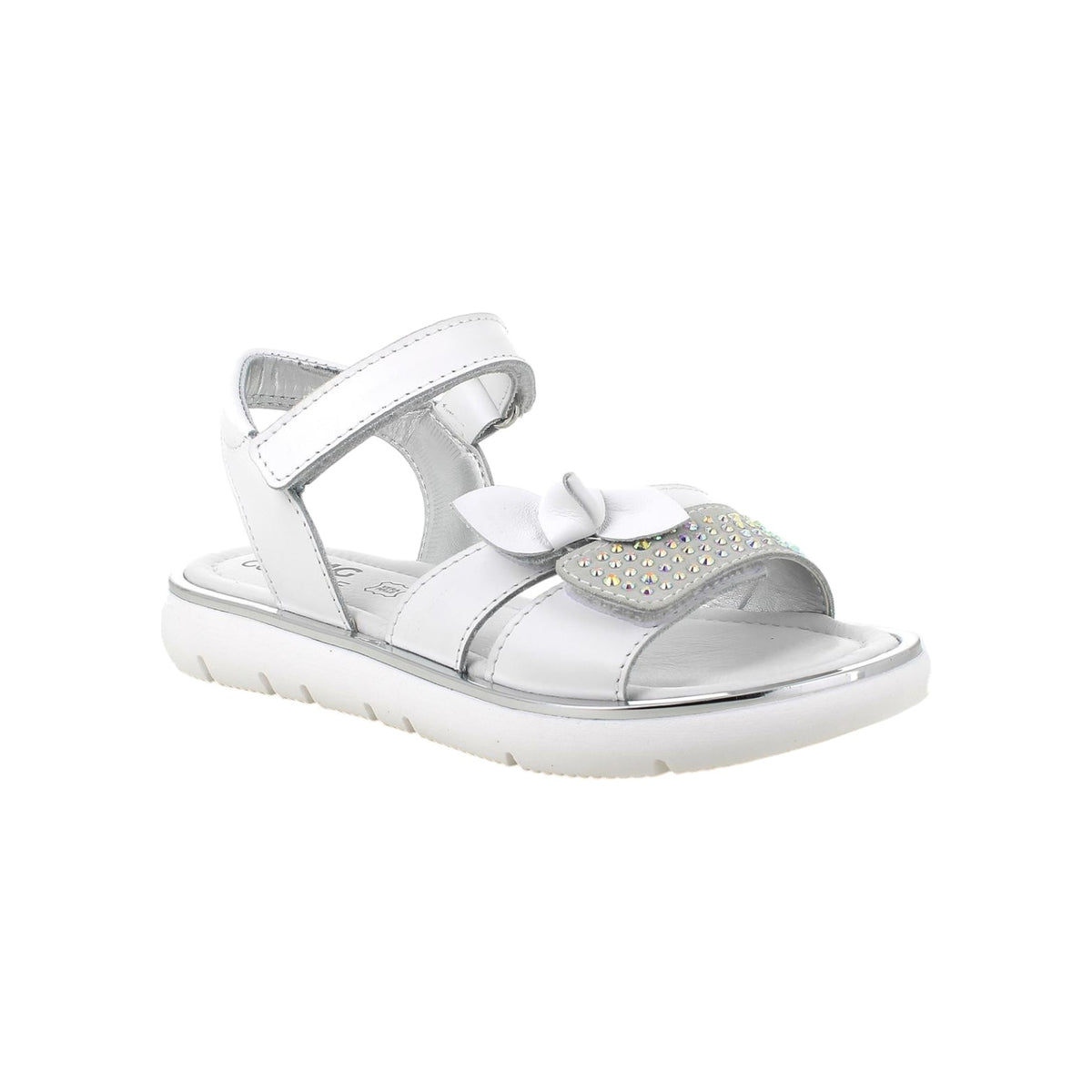 Primigi Sandalo Bianco con Strass e Fiocco da Bambina
