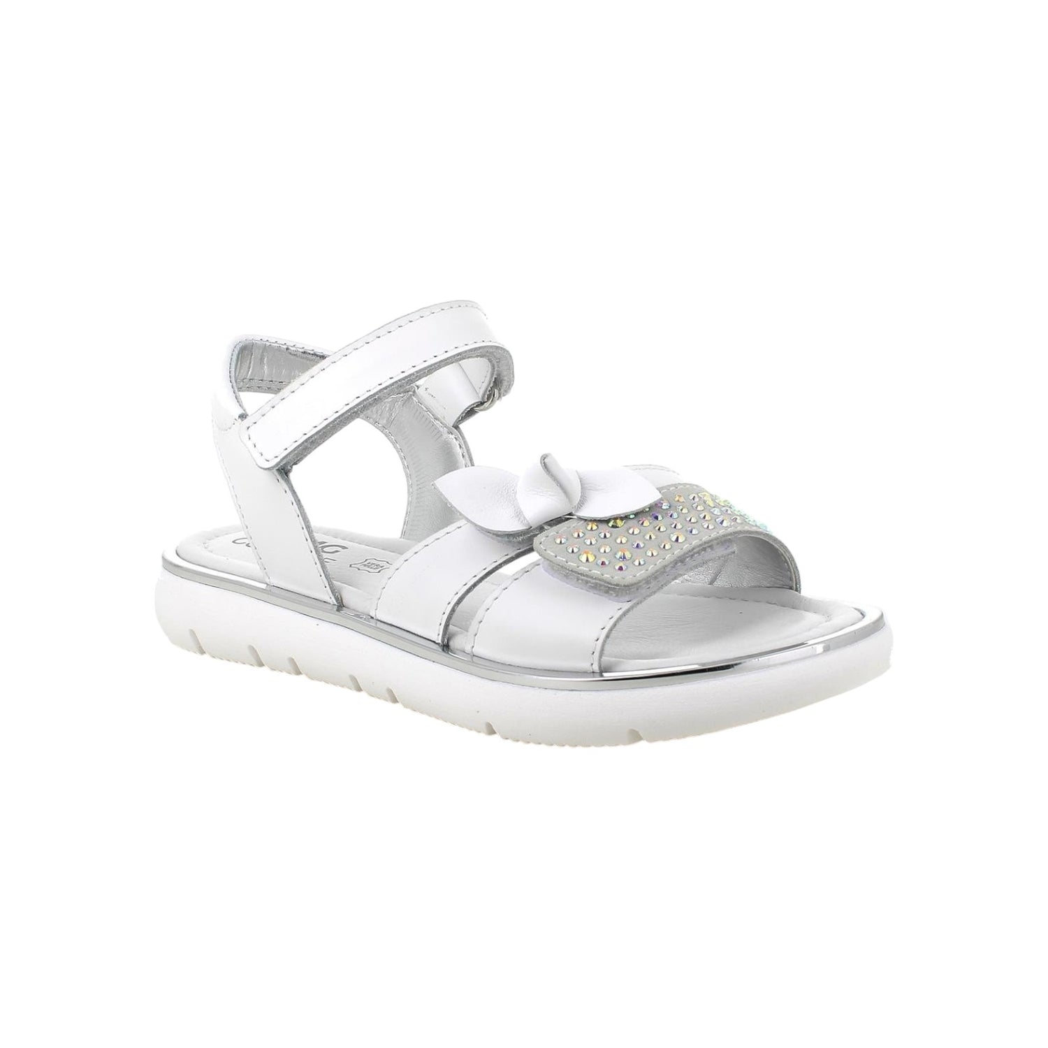 Primigi Sandalo Bianco con Strass e Fiocco da Bambina