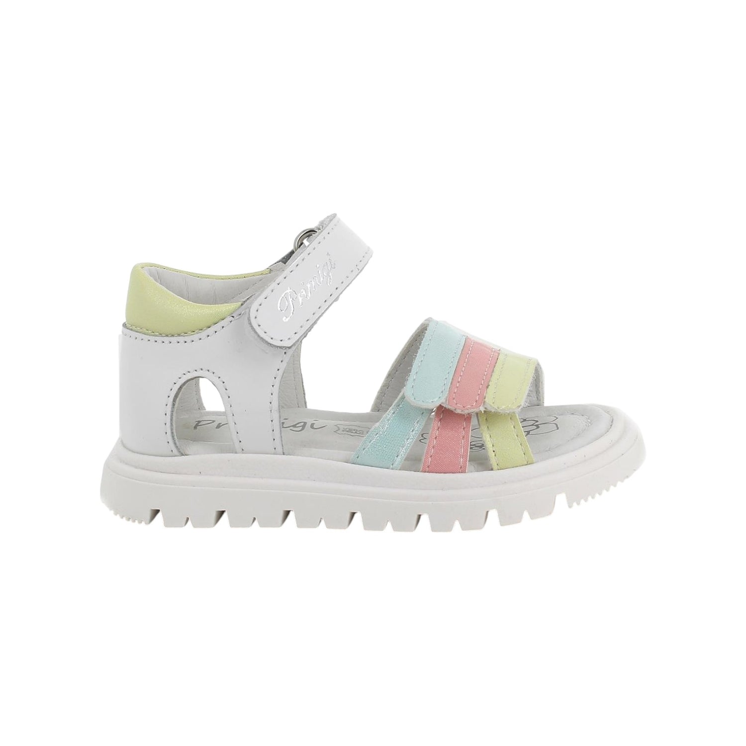Primigi Sandalo Bianco Lime con Strappo da Bambina