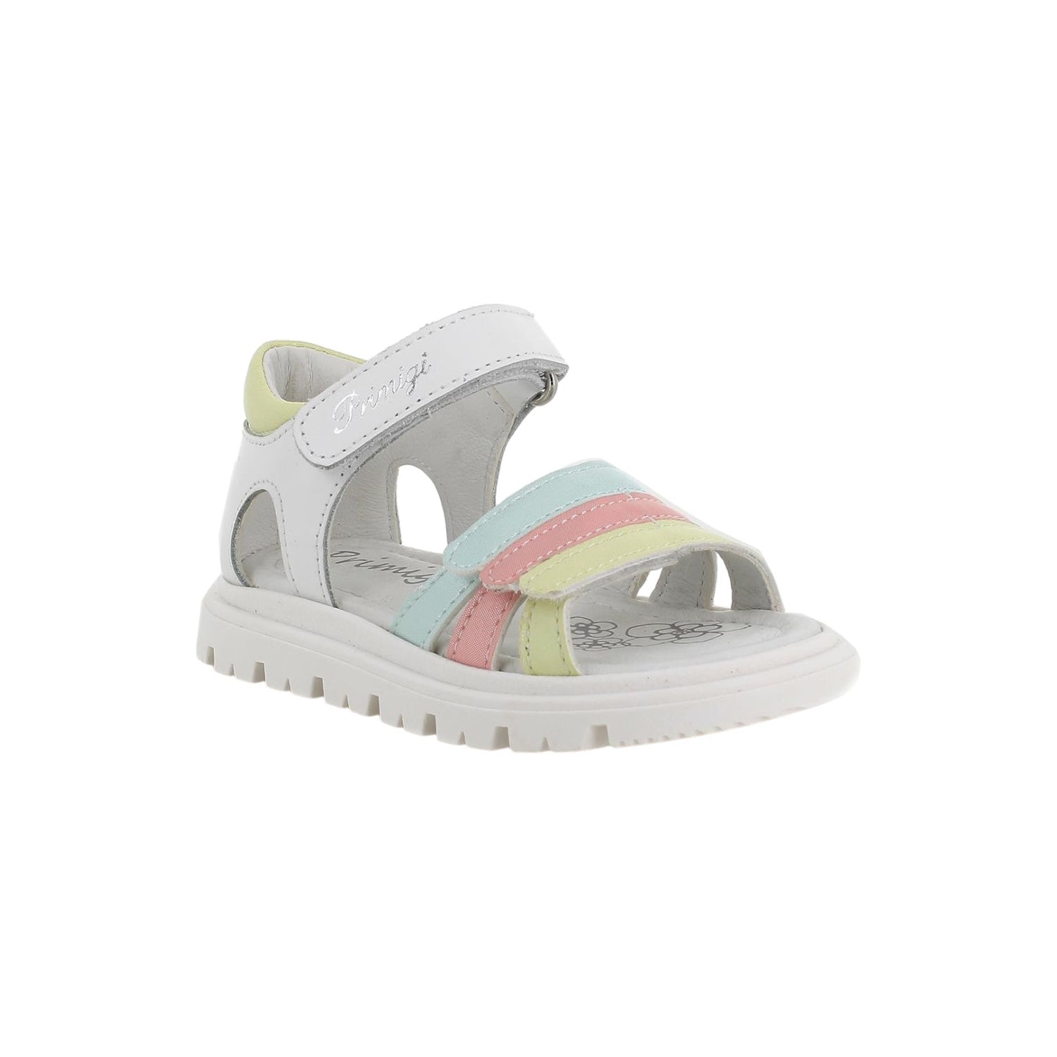 Primigi Sandalo Bianco Lime con Strappo da Bambina