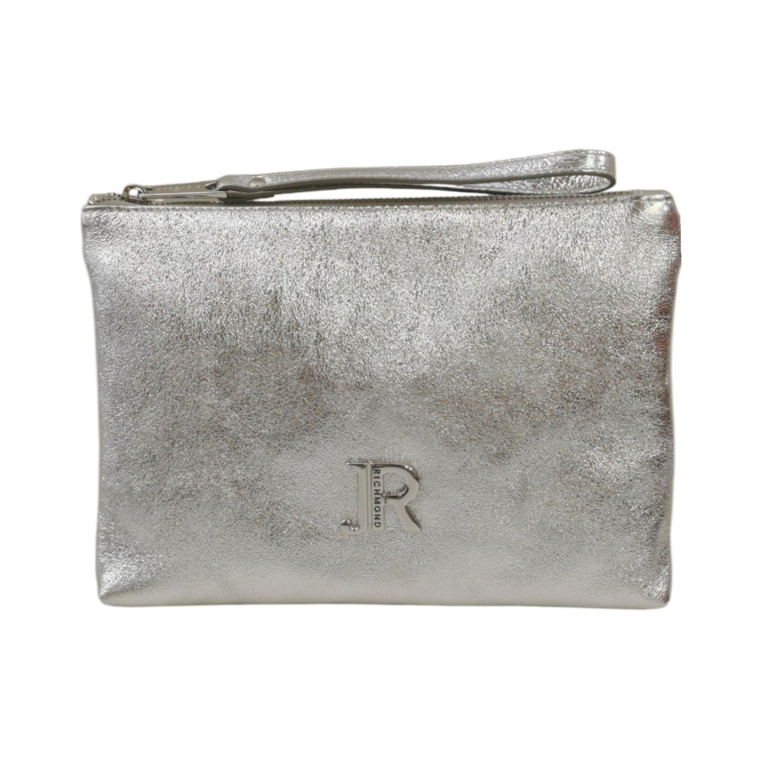 John Richmond Pochette Argento in Pelle Laminata da Donna