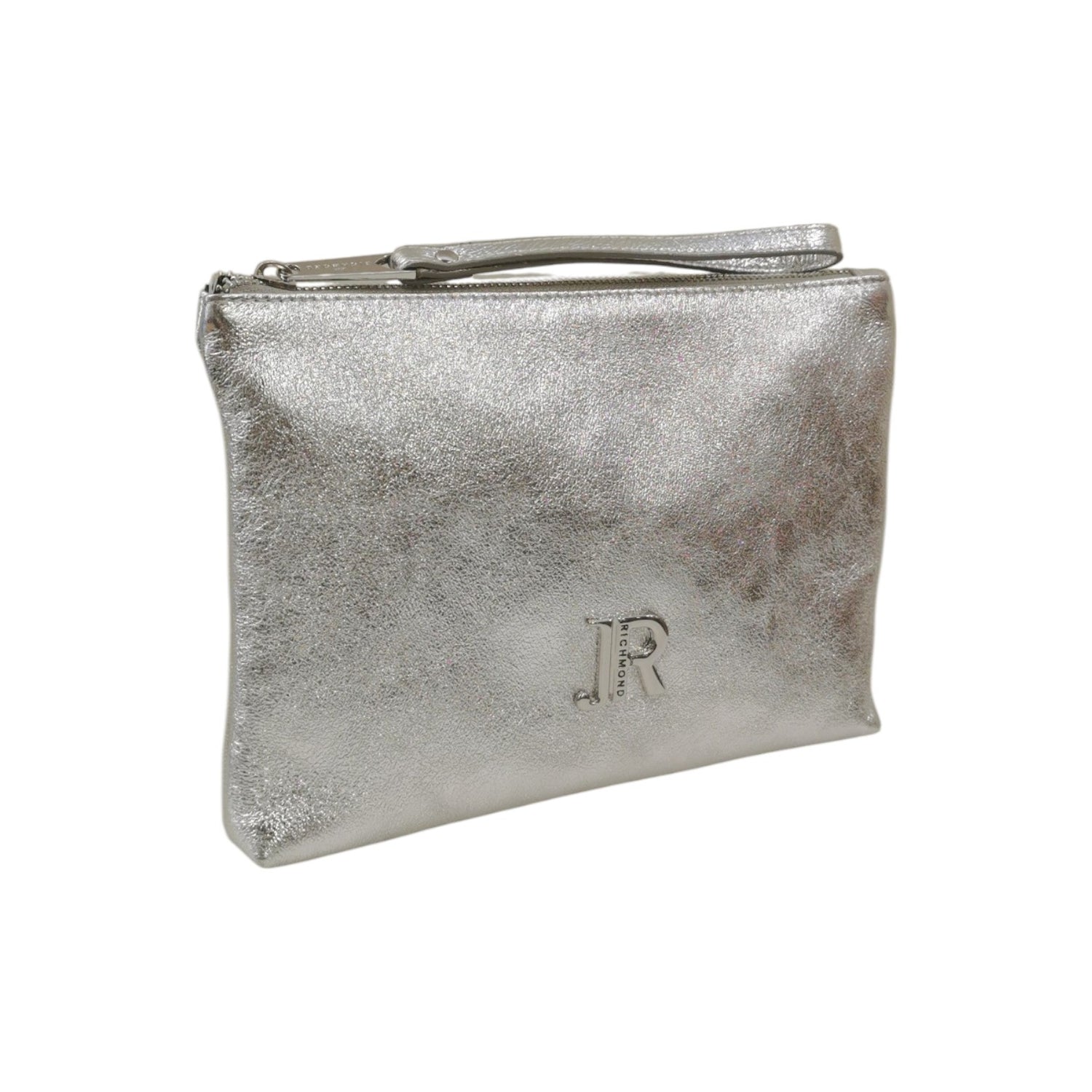 John Richmond Pochette Argento in Pelle Laminata da Donna