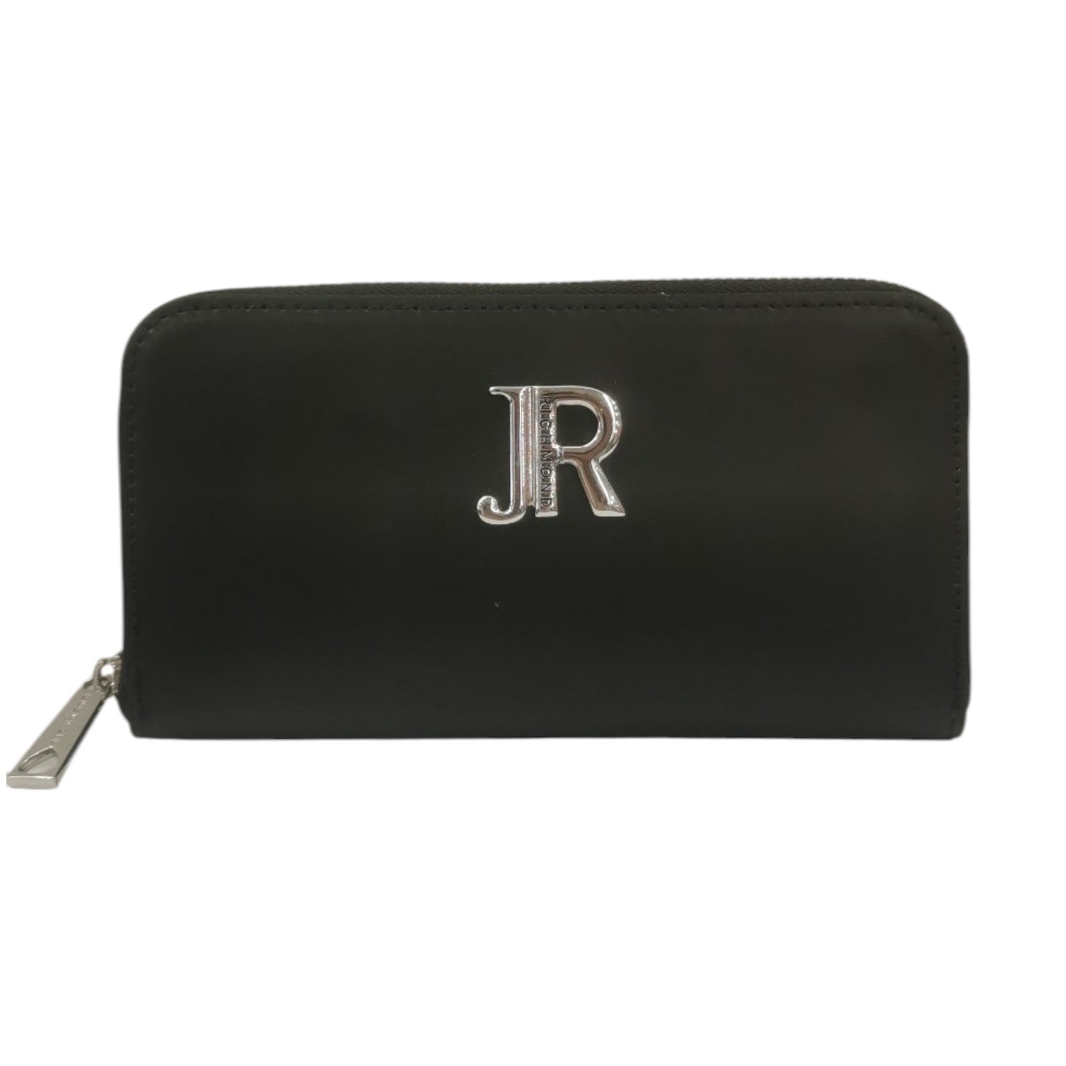 John Richmond Portafoglio Nero Argento in Pelle da Donna