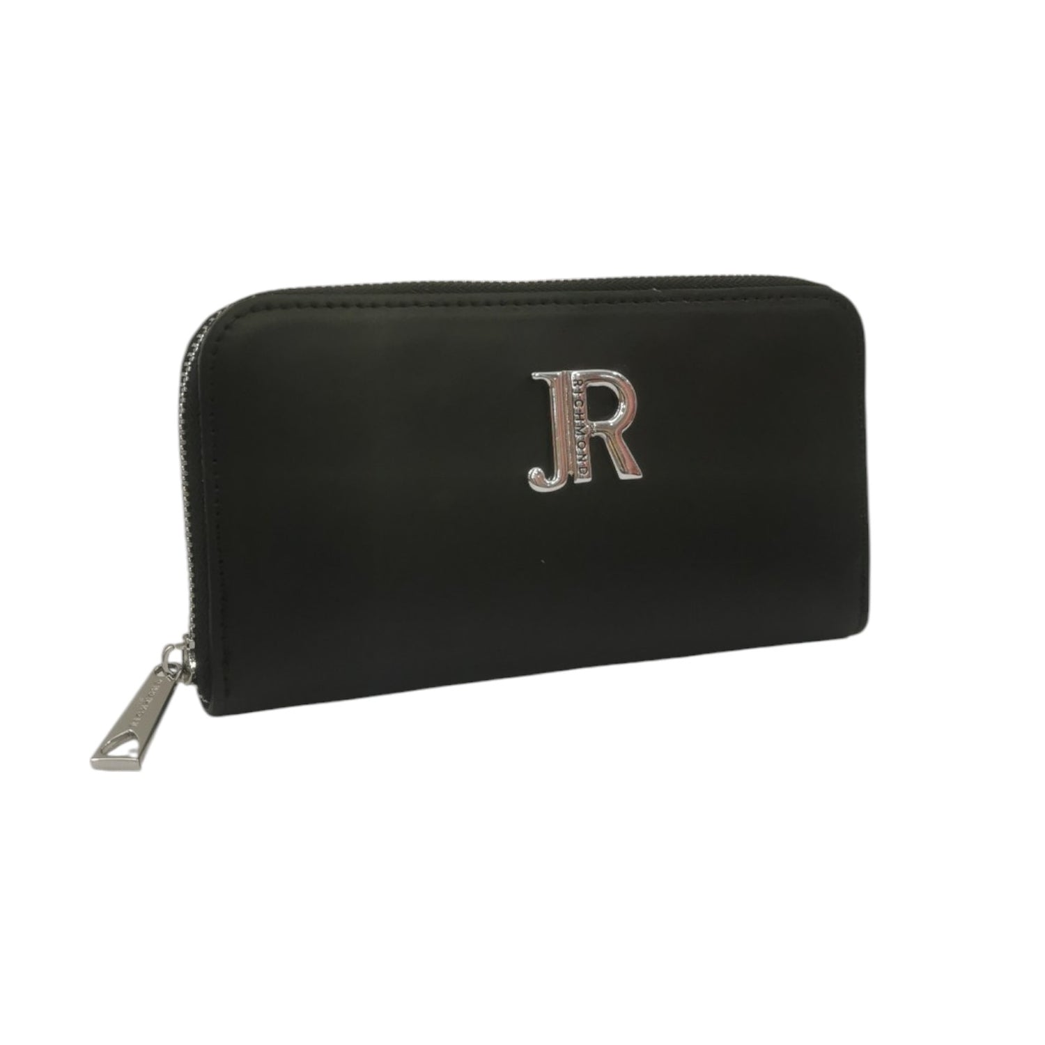 John Richmond Portafoglio Nero Argento in Pelle da Donna