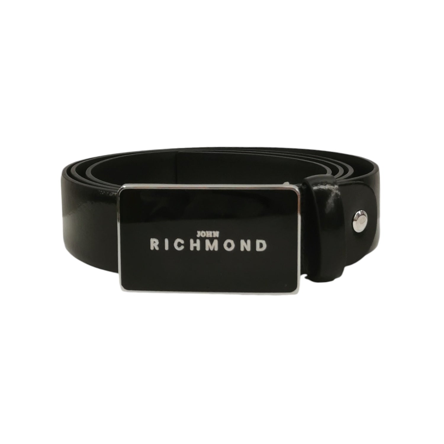 John Richmond Cintura Nera in Pelle da Uomo