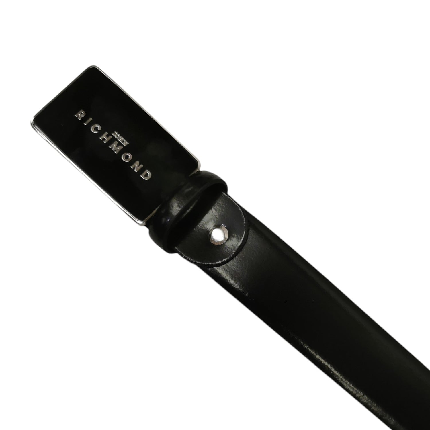 John Richmond Cintura Nera in Pelle da Uomo