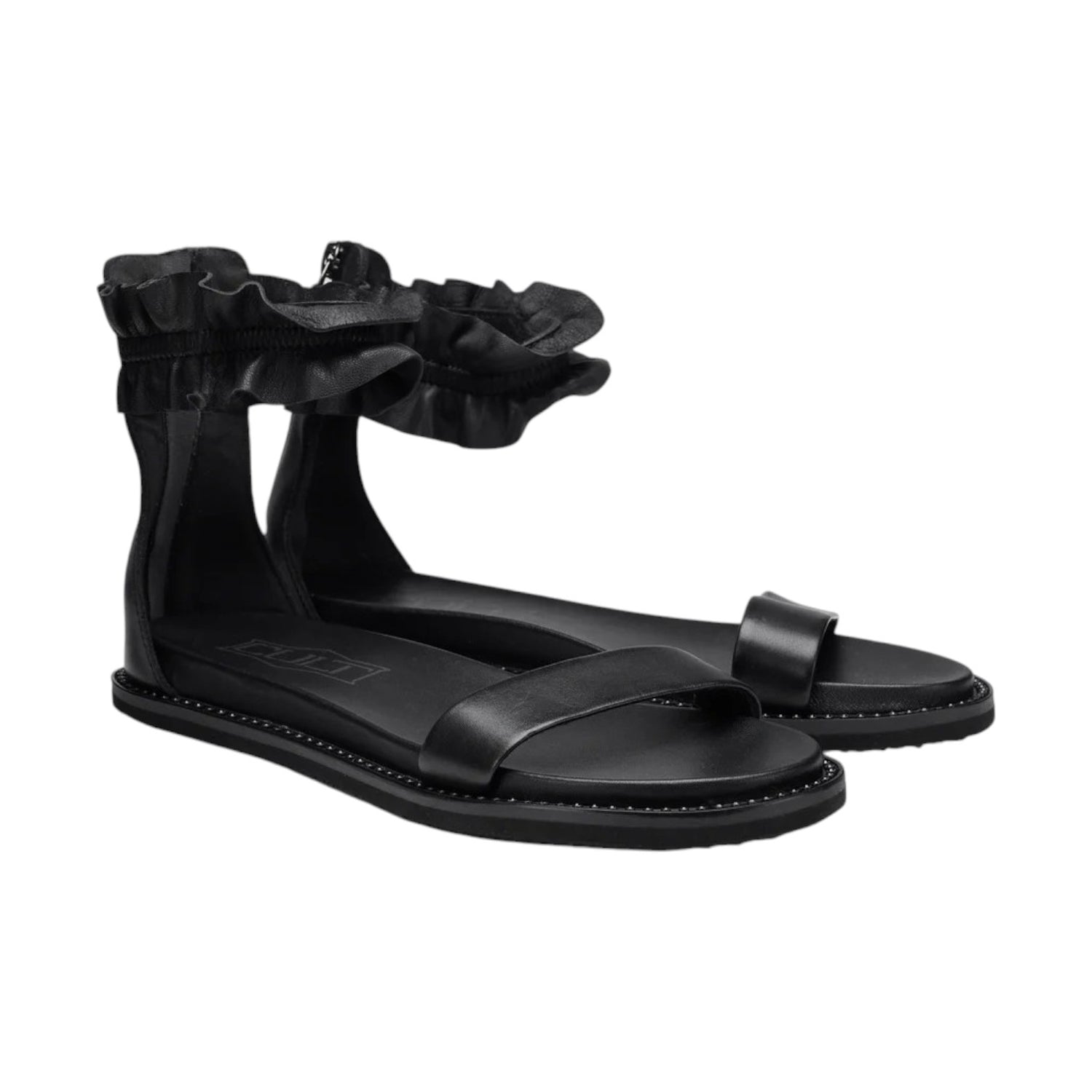 Cult Sandalo Nero con Rouches da Donna