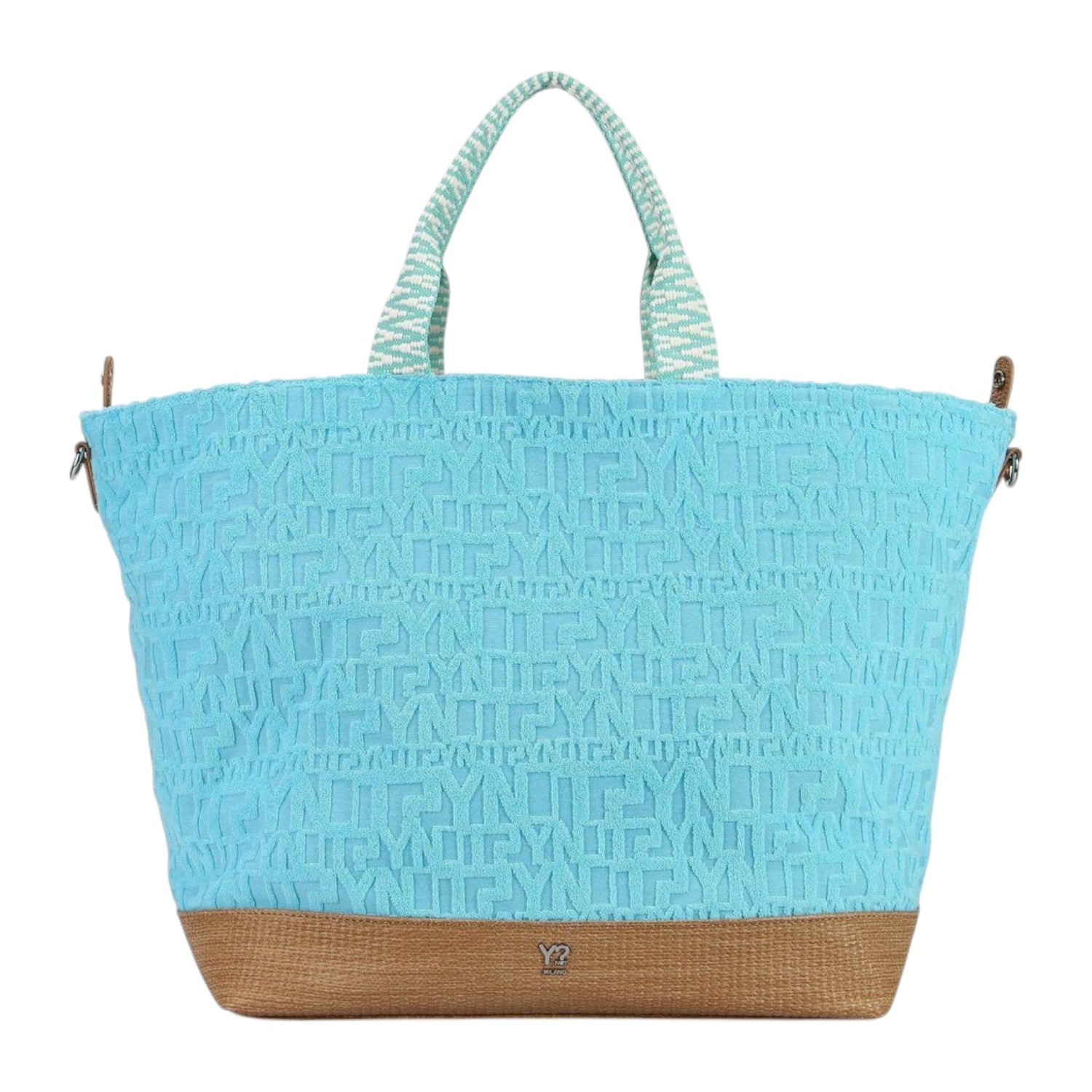 Ynot? Borsa Shopping Mare Anice con Tracolla da Donna