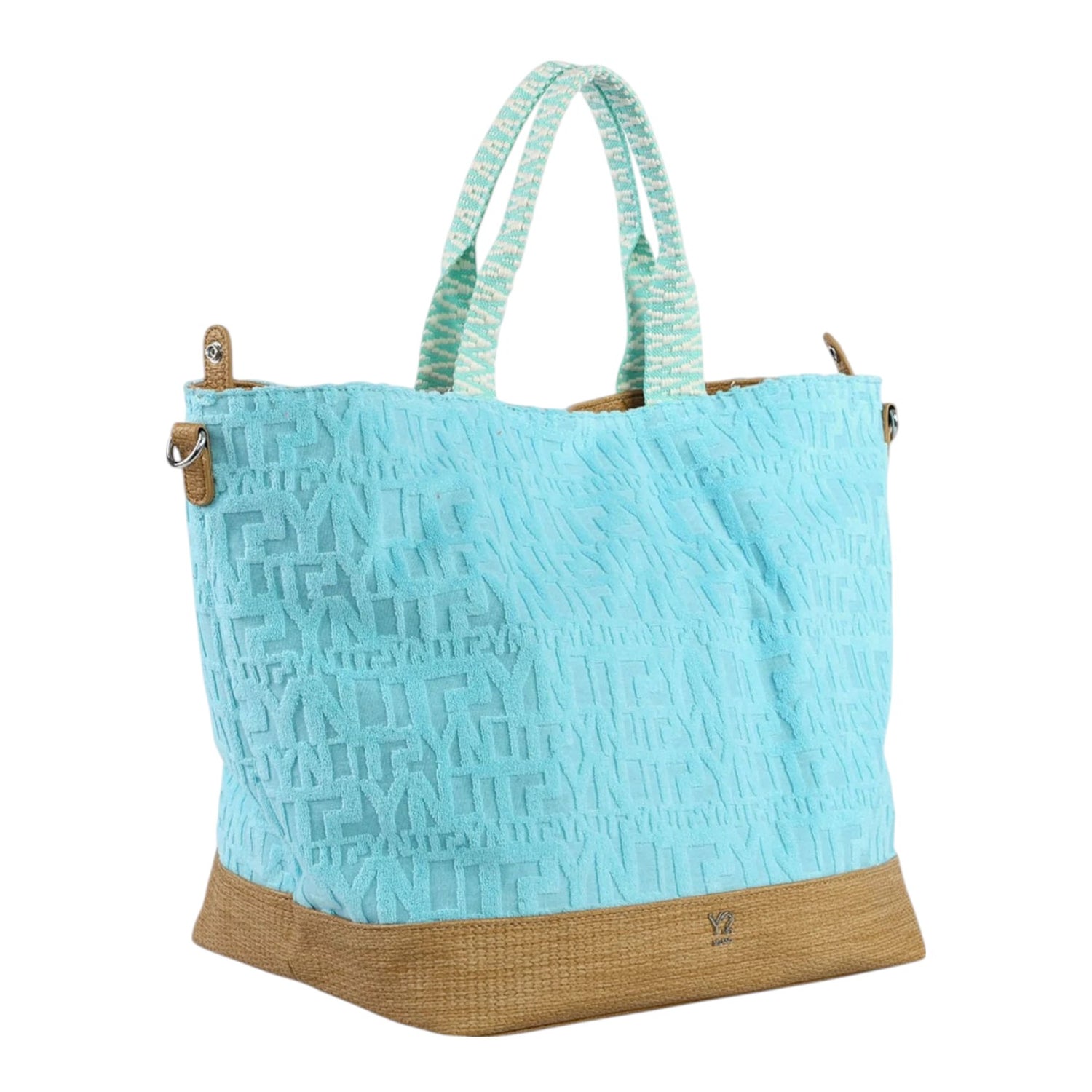 Ynot? Borsa Shopping Mare Anice con Tracolla da Donna