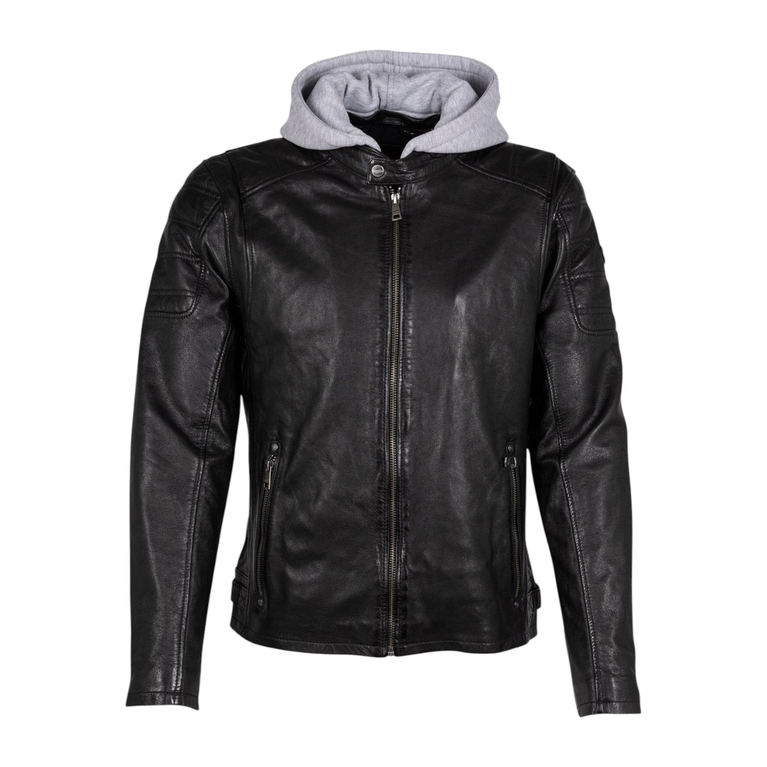 Mauritius Giubbotto Nero con Cappuccio in Felpa da Uomo