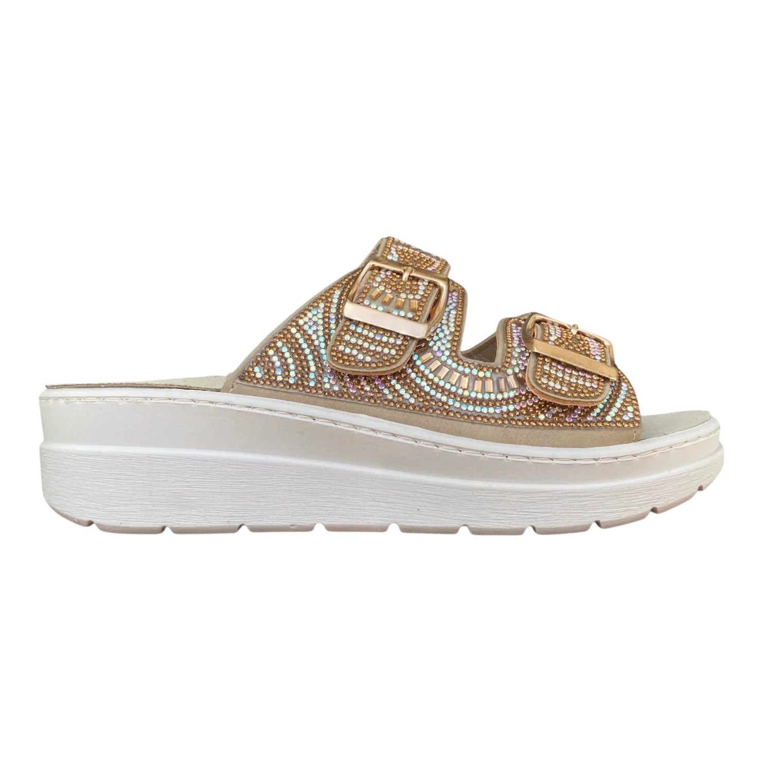 Valleverde Ciabatta Bronzo con Strass da Donna