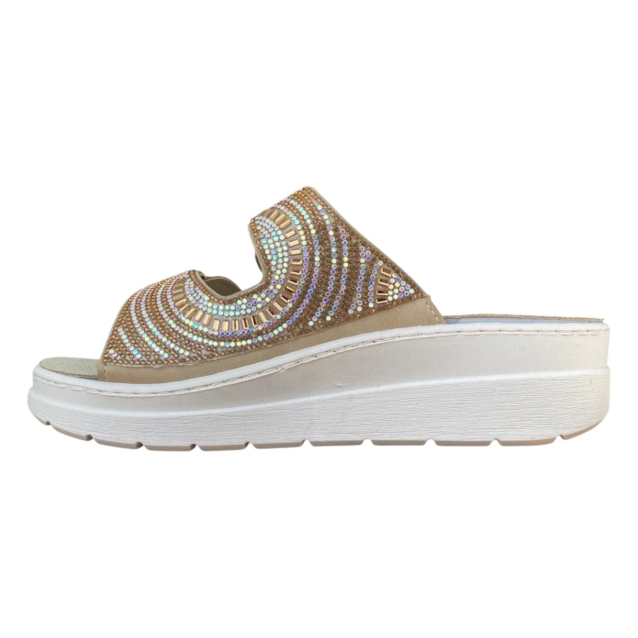 Valleverde Ciabatta Bronzo con Strass da Donna