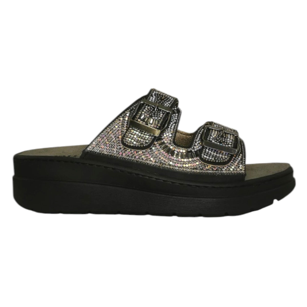 Valleverde Ciabatta Peltro con Strass da Donna