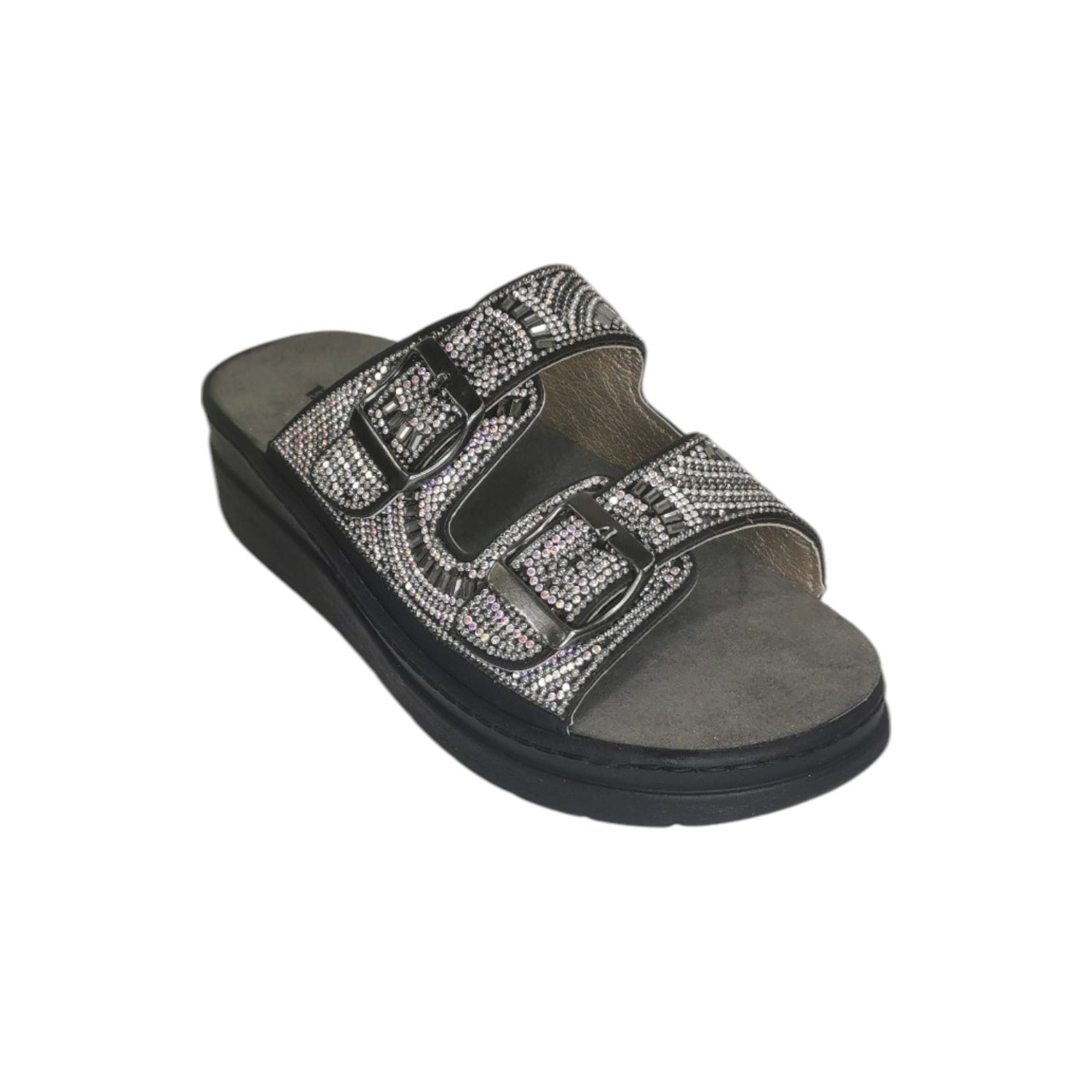 Valleverde Ciabatta Peltro con Strass da Donna
