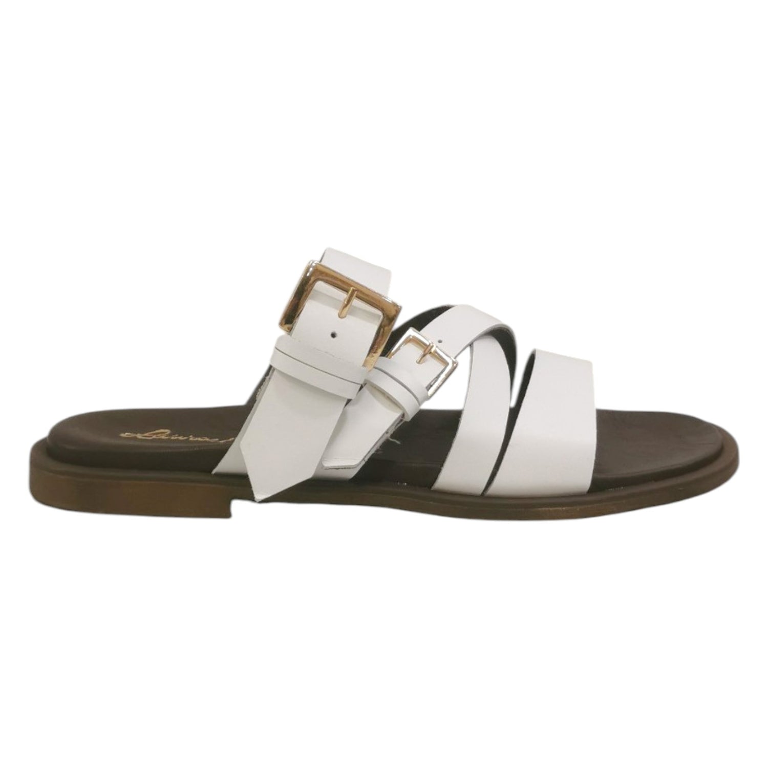Laura Bizzarri Ciabatta Bianca con Fasce da Donna