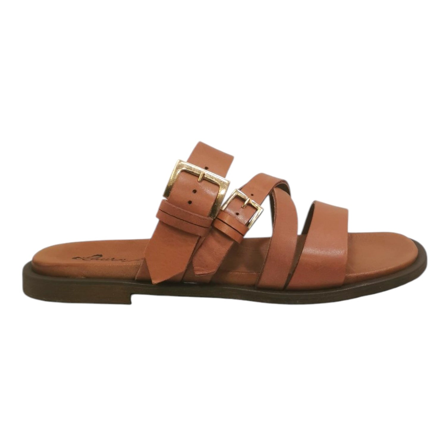 Laura Bizzarri Ciabatta Cuoio con Fasce da Donna