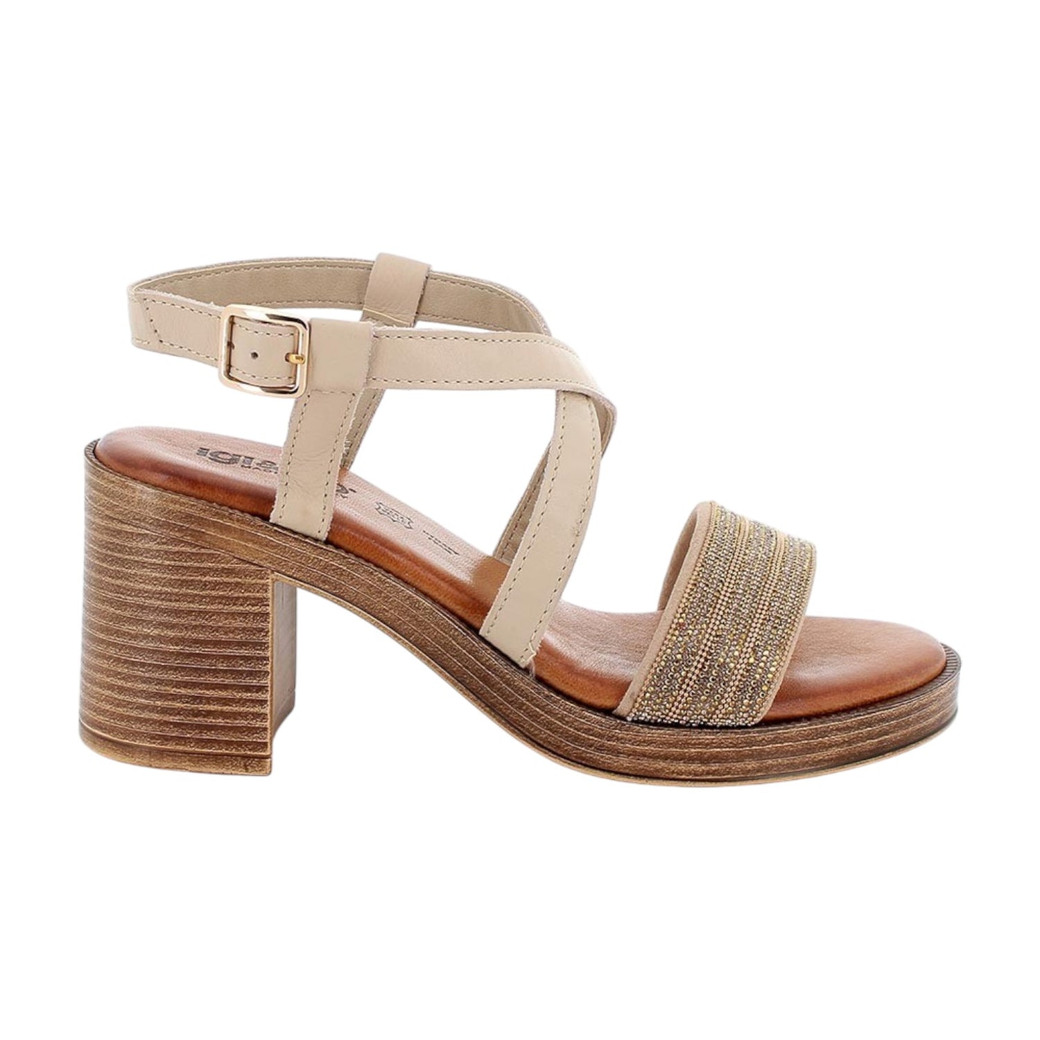 Igi&Co Sandalo Burro con Strass t.7 da Donna