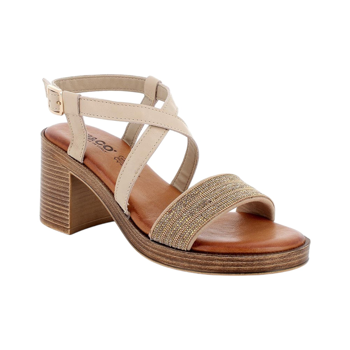 Igi&Co Sandalo Burro con Strass t.7 da Donna