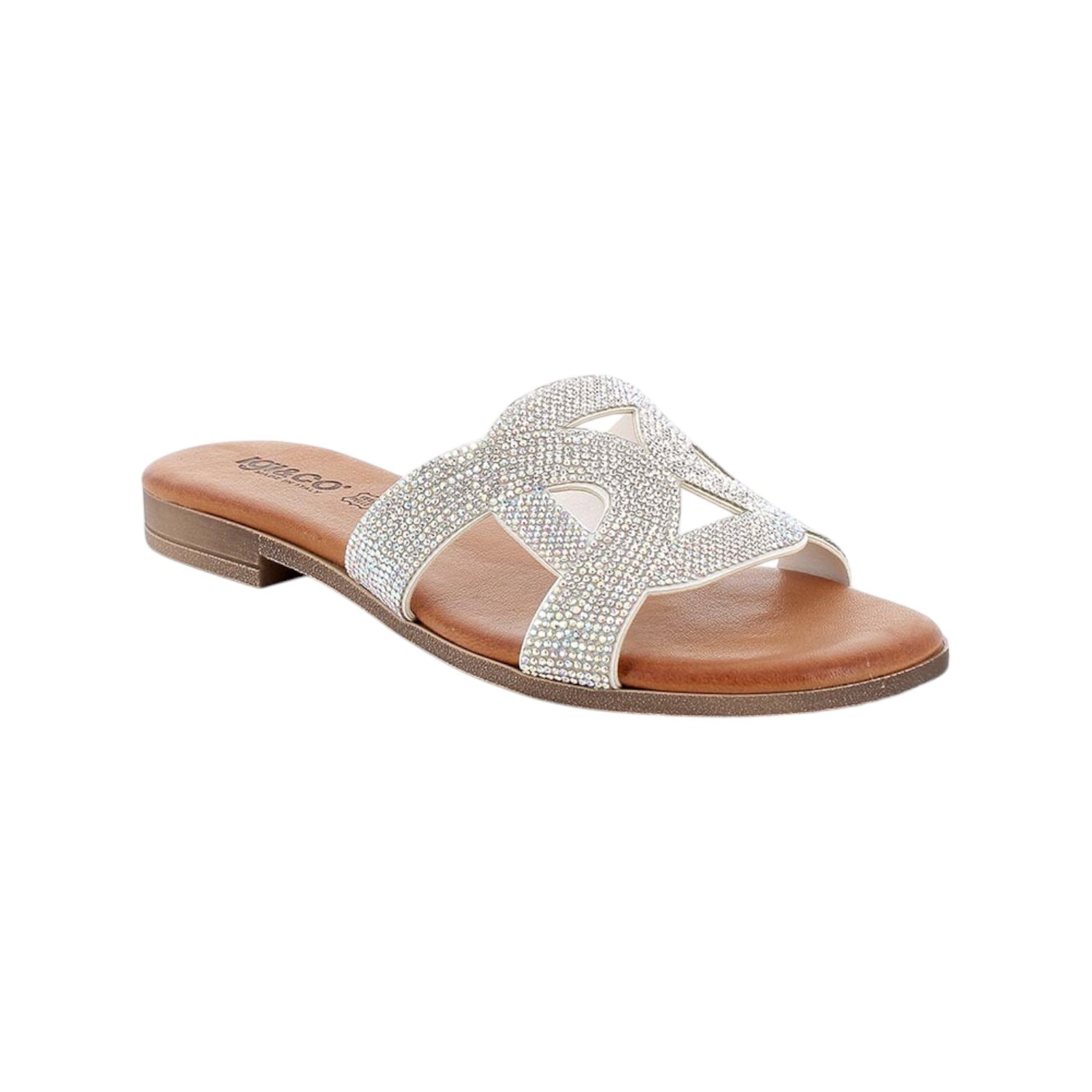 Igi&Co Ciabatta Bianca con Strass t.2 da Donna