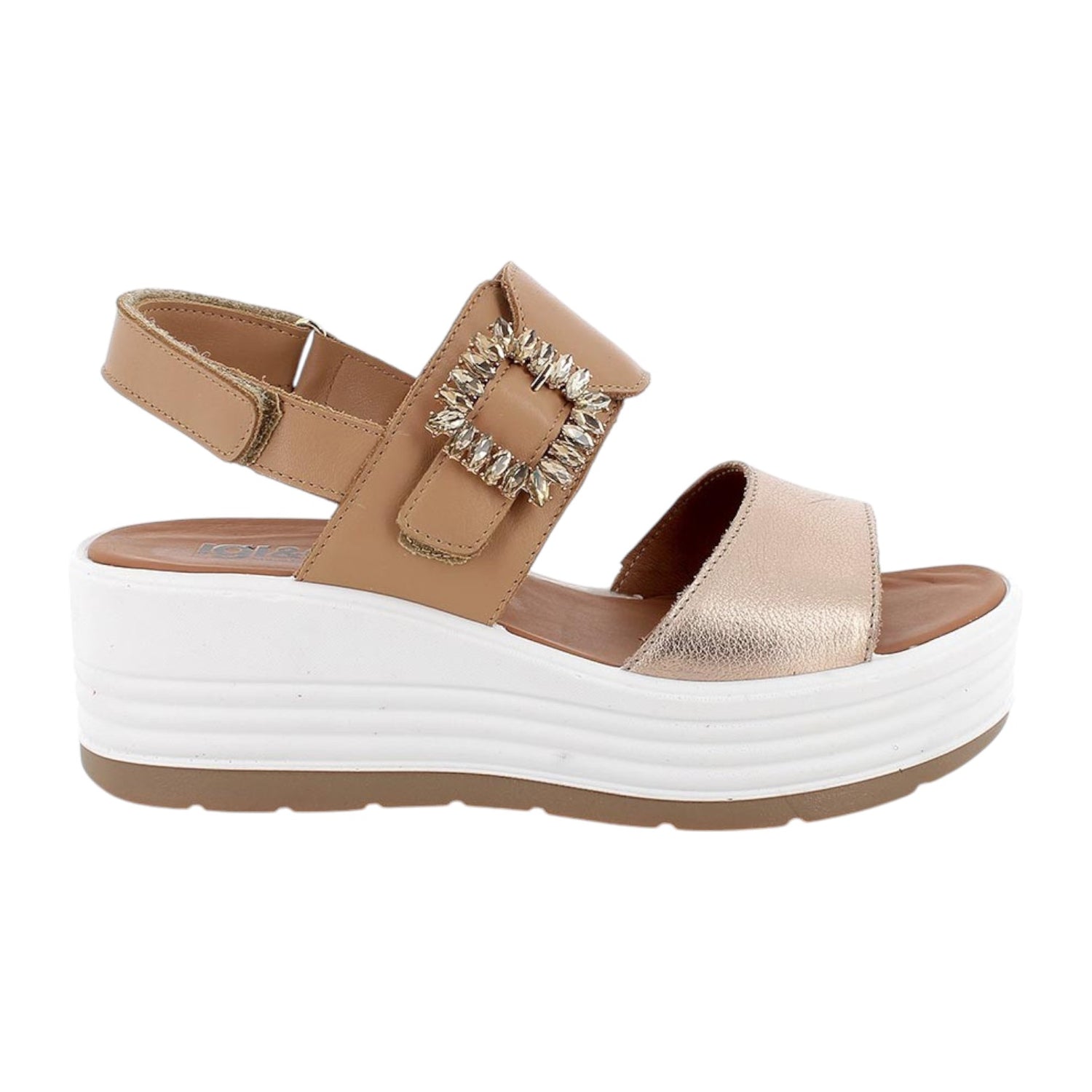 Igi&Co Sandalo Champagne con Triplo Strappo da Donna
