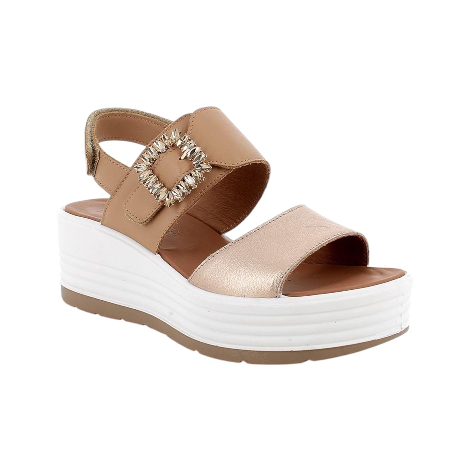 Igi&Co Sandalo Champagne con Triplo Strappo da Donna
