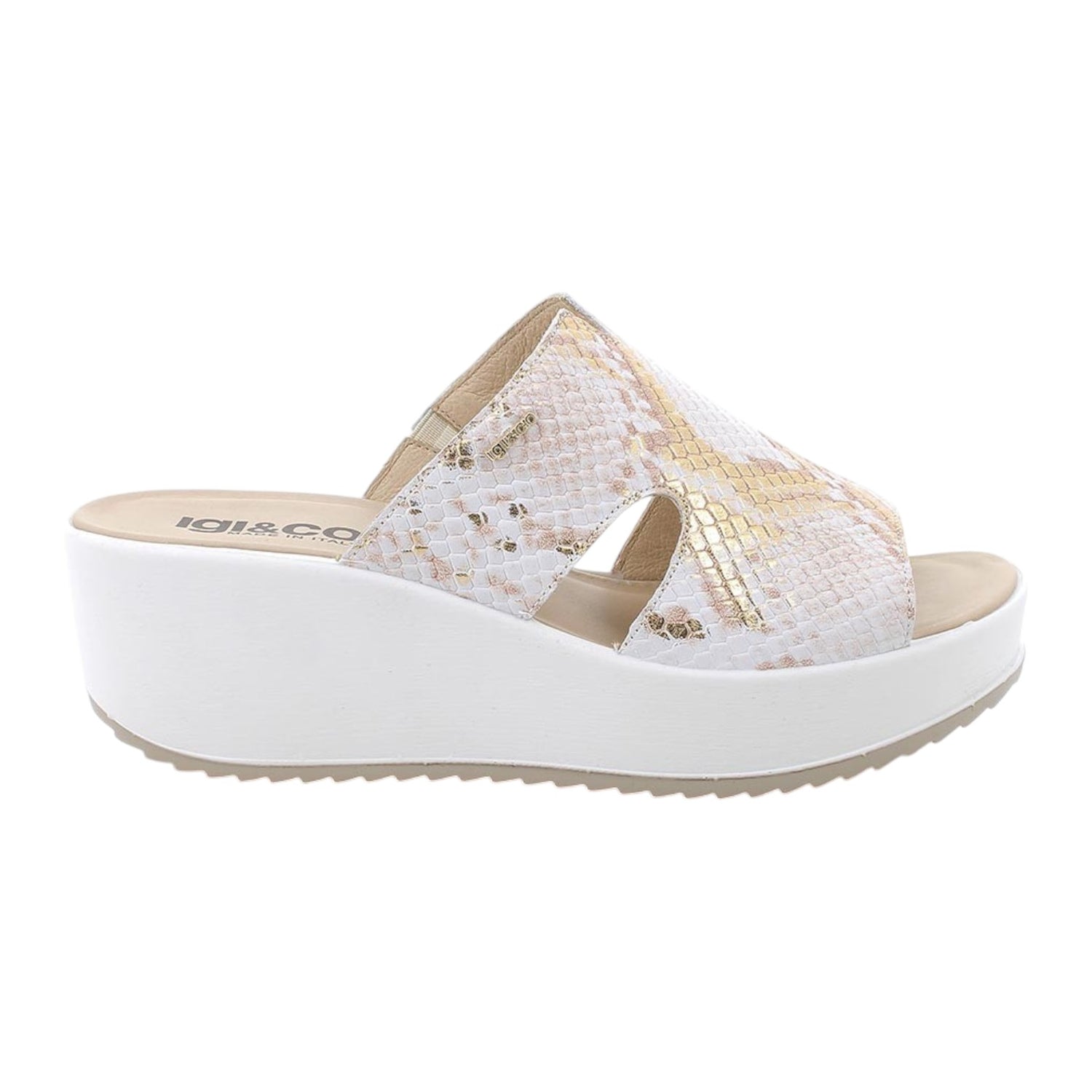 Igi&Co Scalzato Platino con Zeppa da Donna