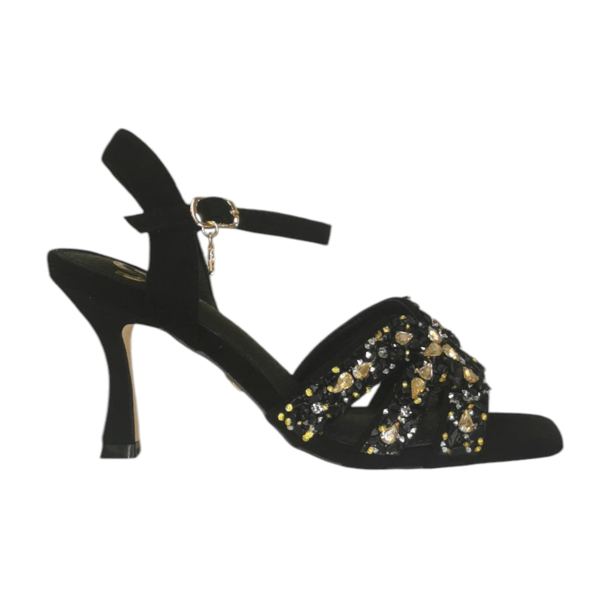 Gold&Gold Sandalo Nero con Pietre t.8 da Donna
