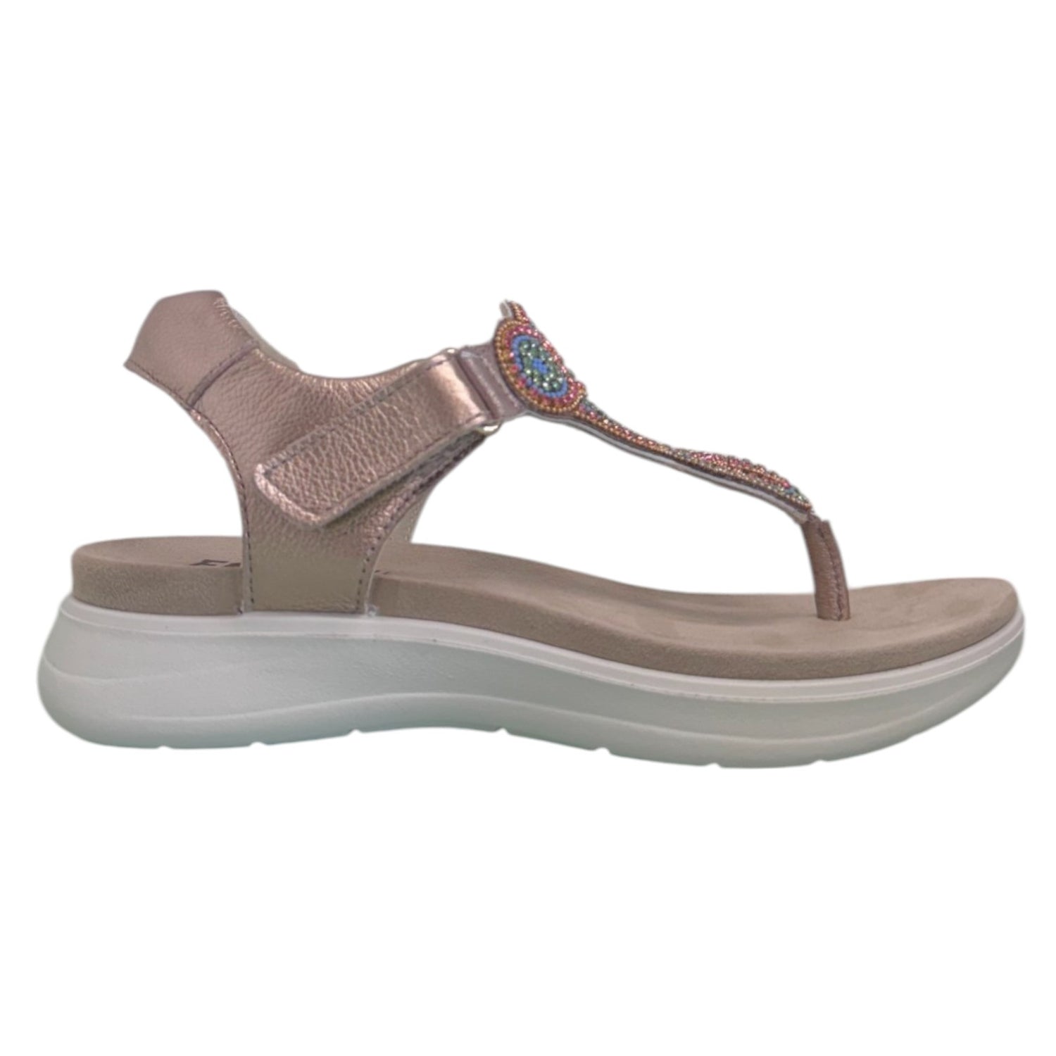 Enval Soft Infradito Visone con Strass da Donna