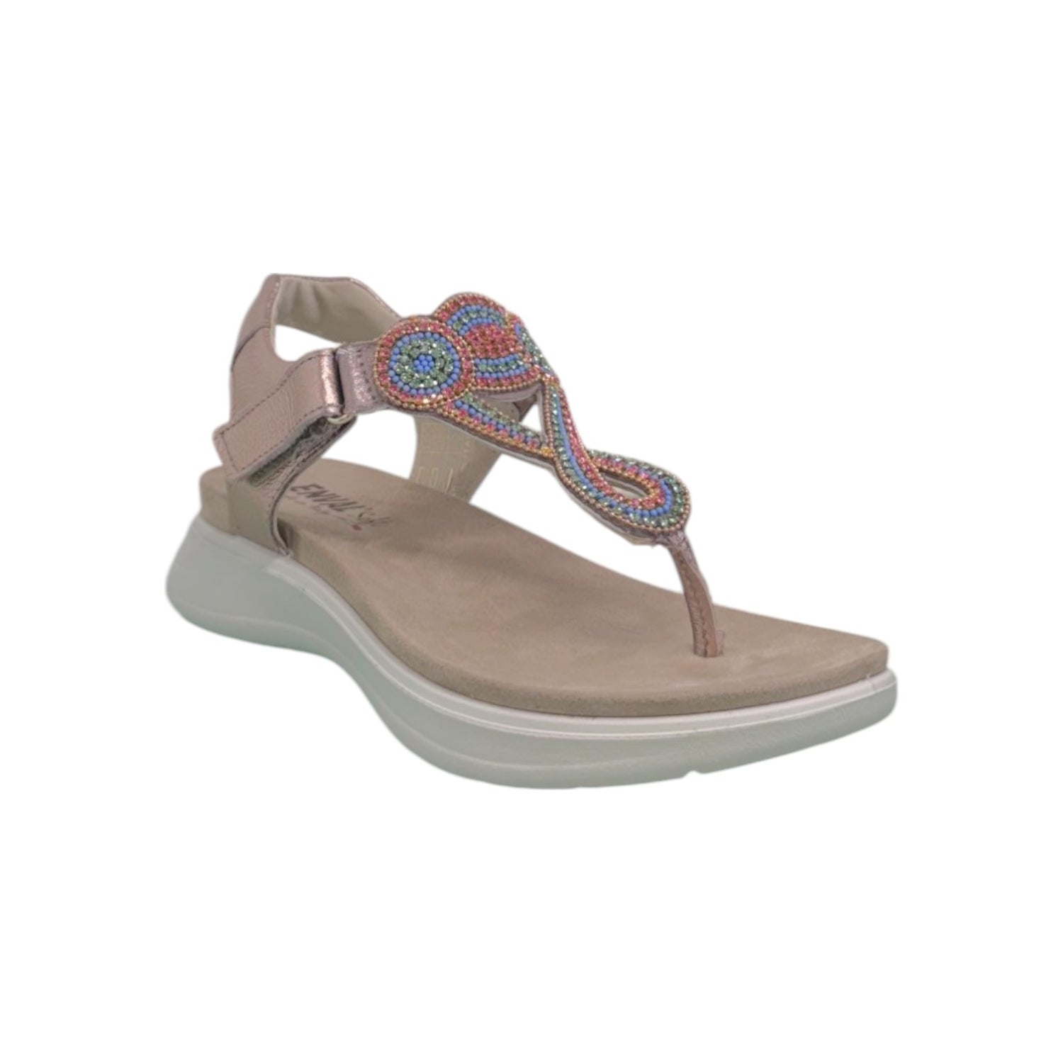 Enval Soft Infradito Visone con Strass da Donna n.42