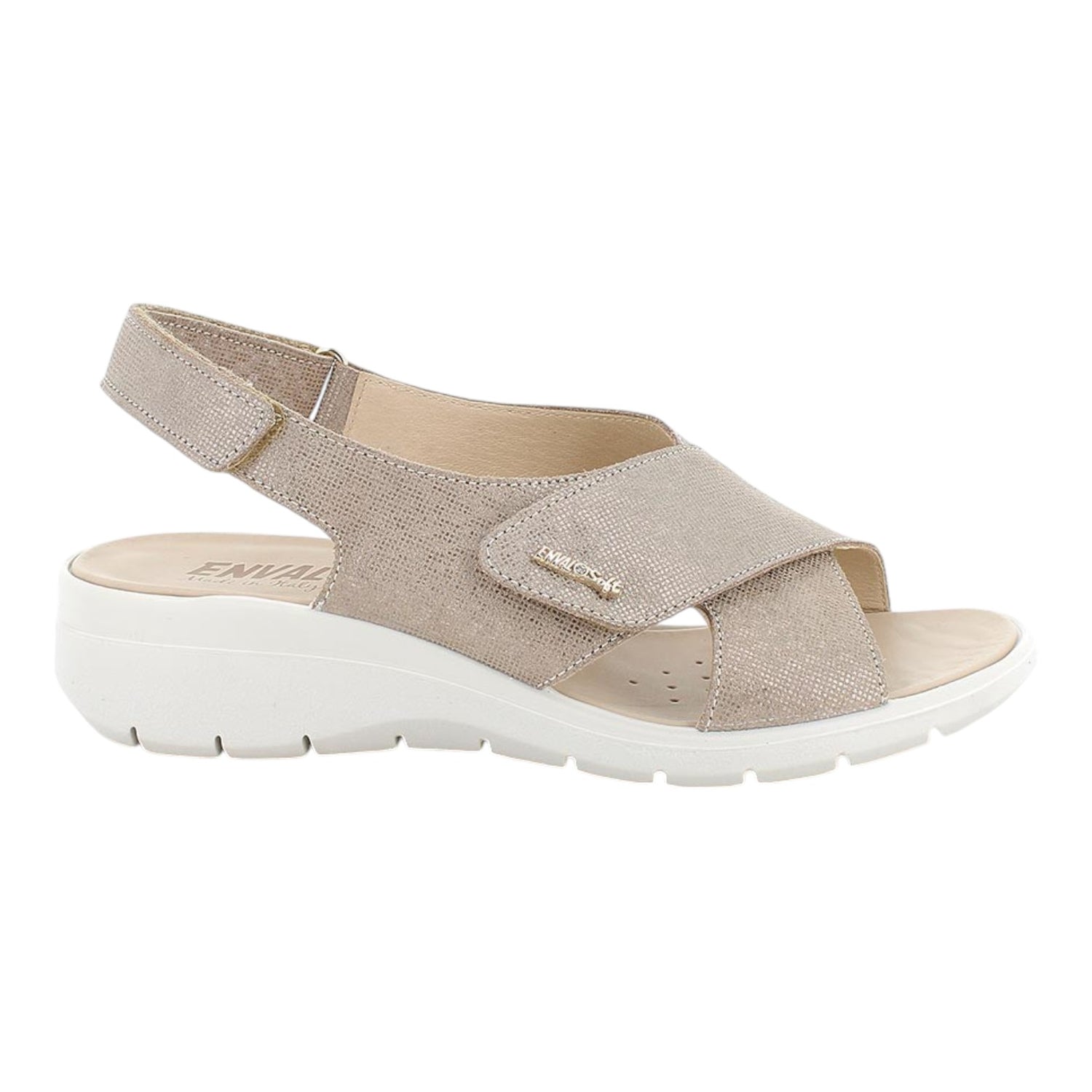 Enval Soft Sandalo Champagne con Doppio Strappo da Donna