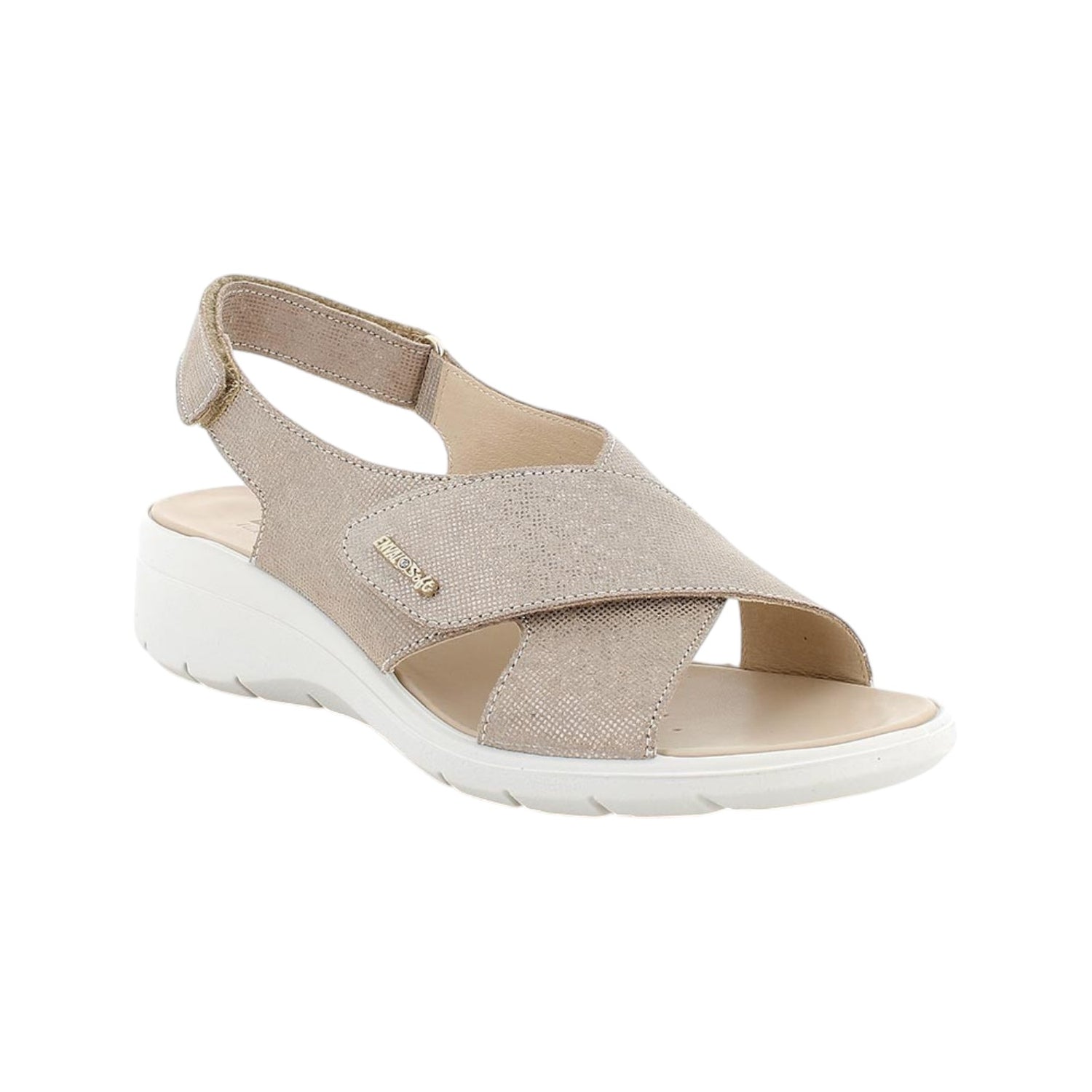 Enval Soft Sandalo Champagne con Doppio Strappo da Donna