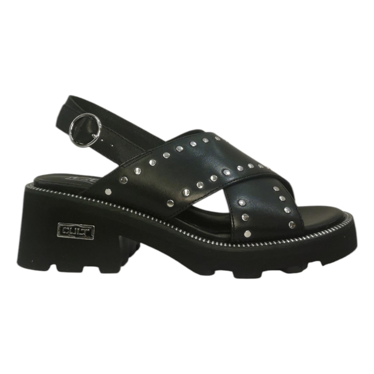 Cult Sandalo Nero con Borchie t.5 da Donna