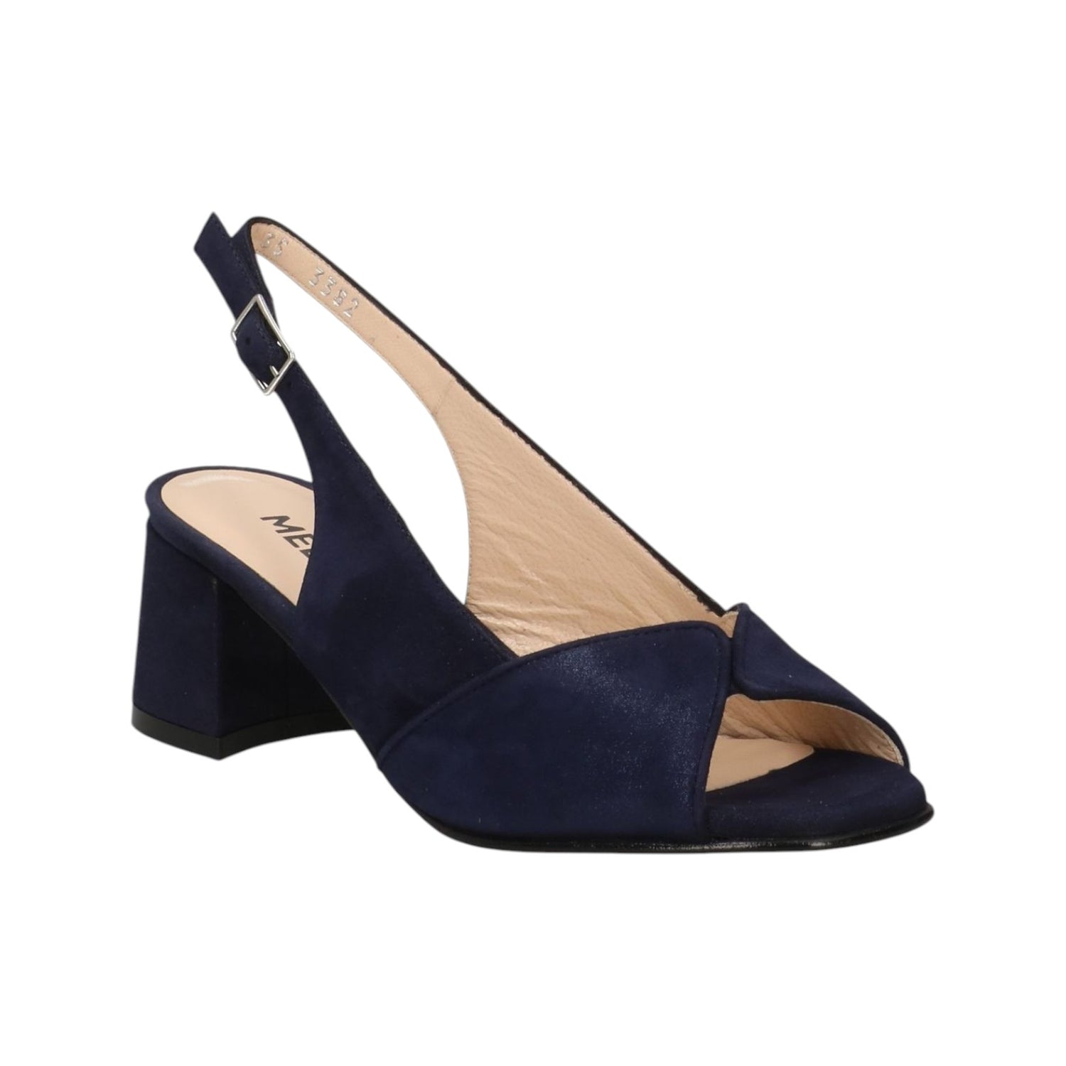 Melluso Sandalo Donna in Pelle Blu con Tacco Largo 60mm