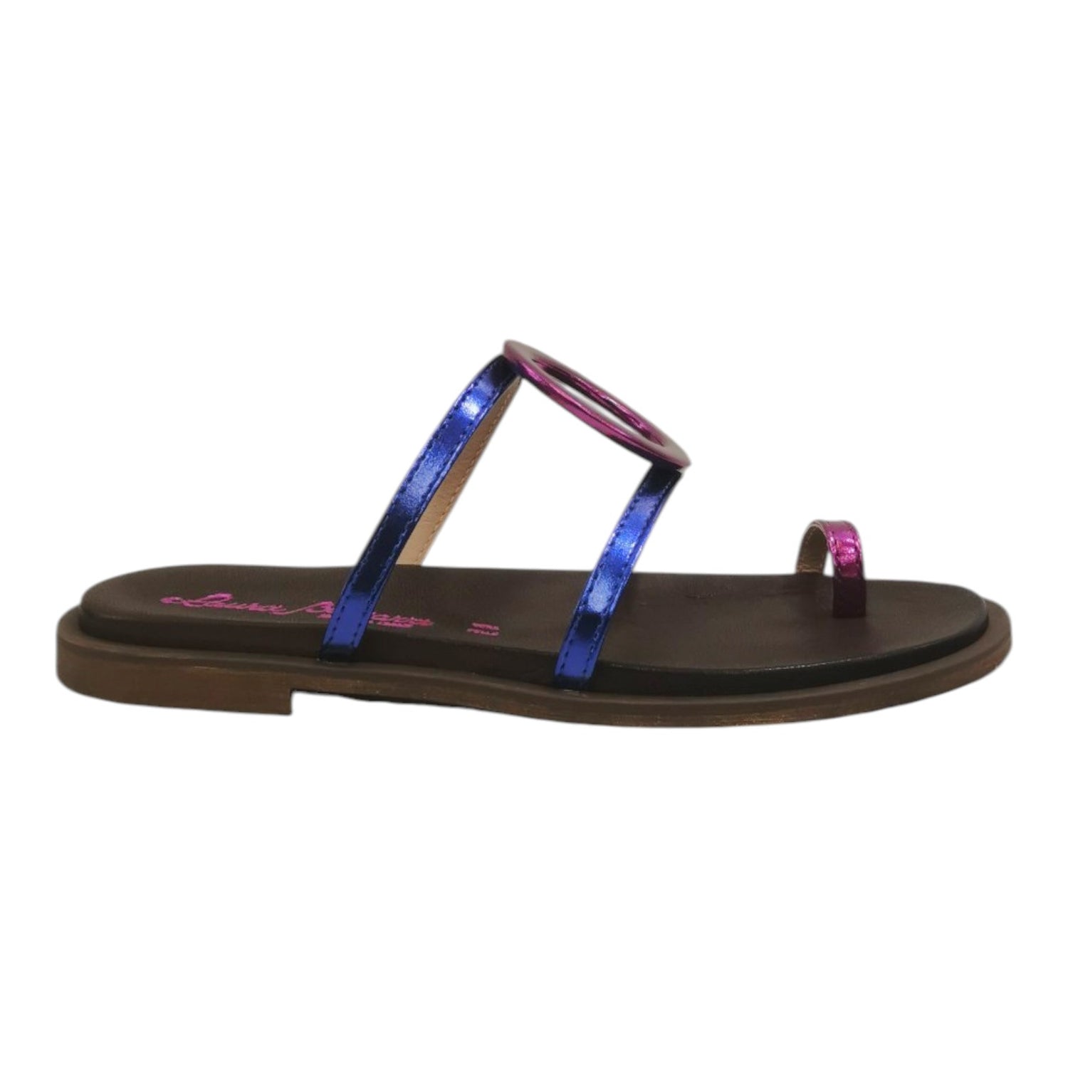 Laura Bizzarri Infradito Basso Fucsia Blu da Donna