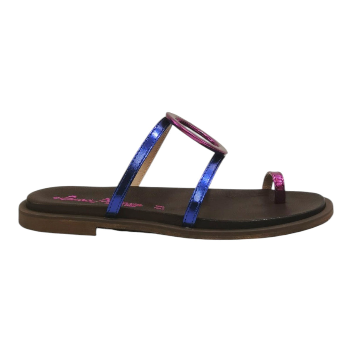 Laura Bizzarri Infradito Basso Fucsia Blu da Donna